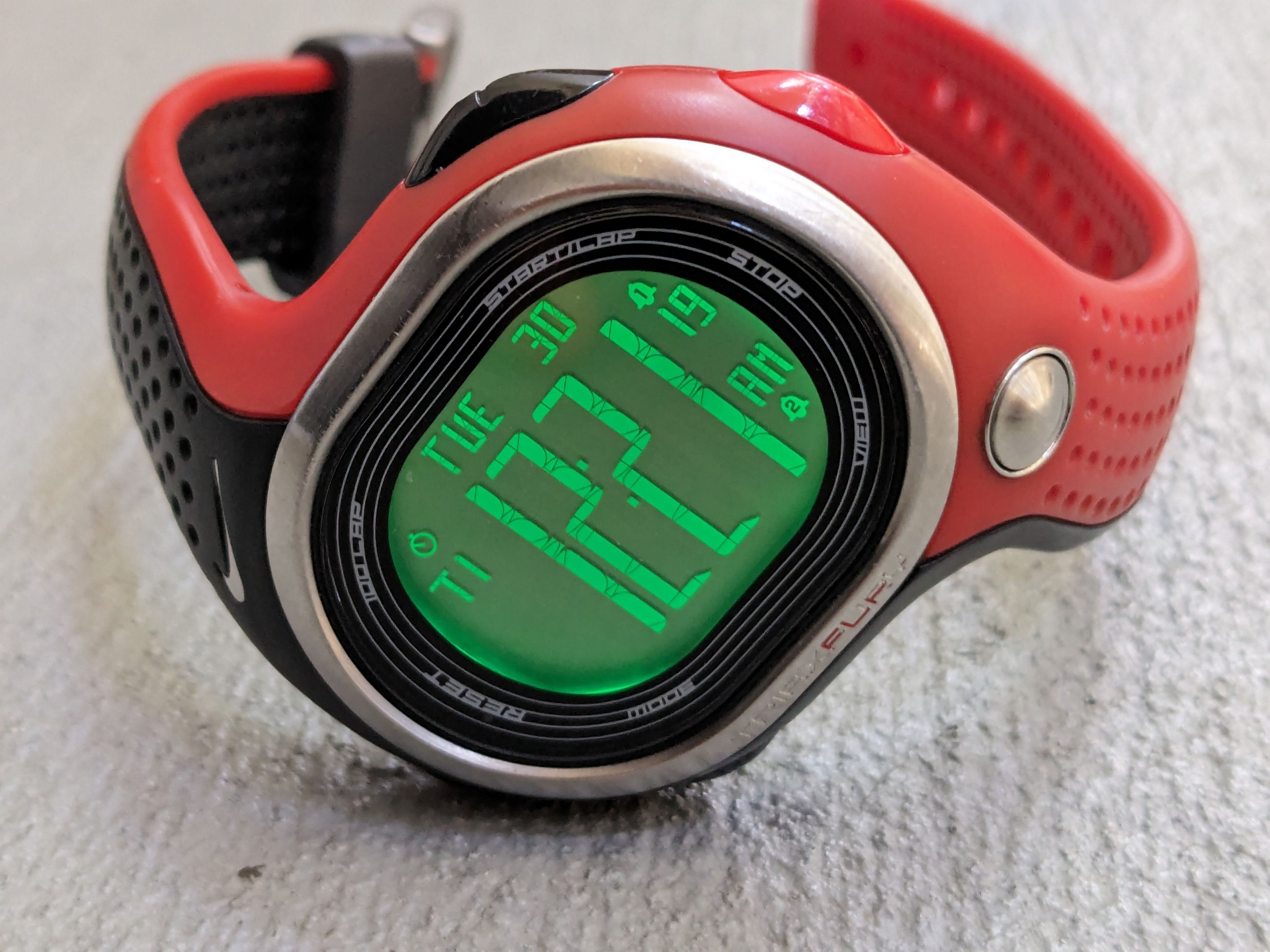 Nike Nike Triax Fury Watch Black Red Digital Rubber Sports Size ONE SIZE - 7 Thumbnail