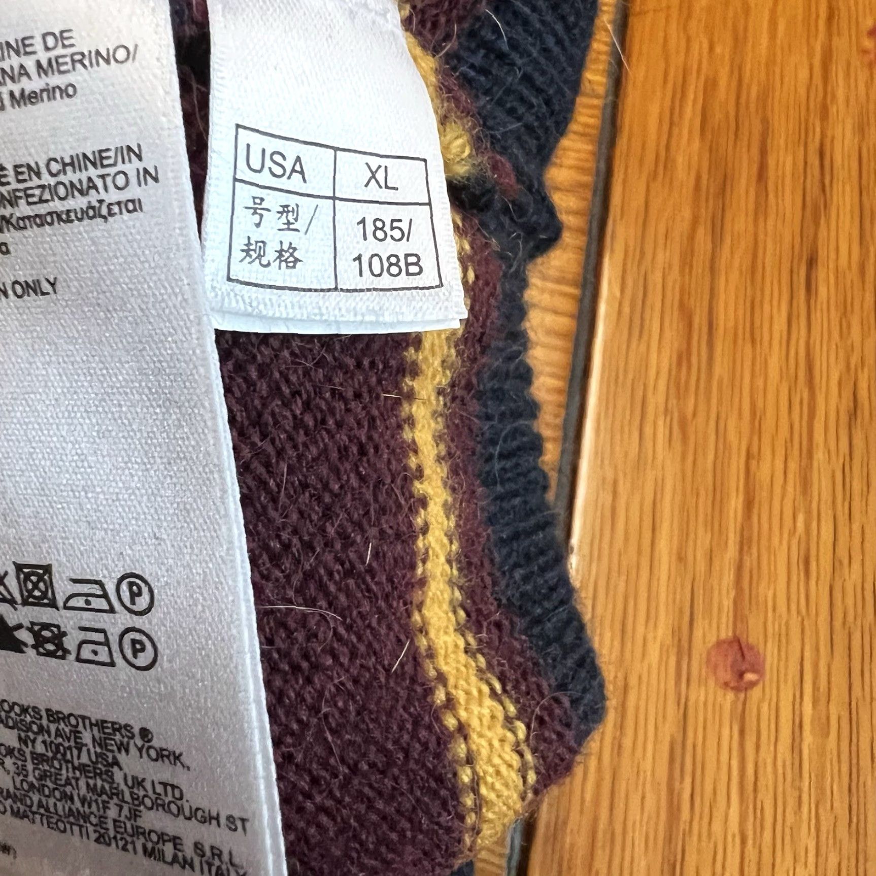 Brooks Brothers VINTAGE Brooks Brothers Mens Sweater XL Blue Striped 1/4 Zip Wool Pullover Classic Size US XL / EU 56 / 4 - 7 Thumbnail