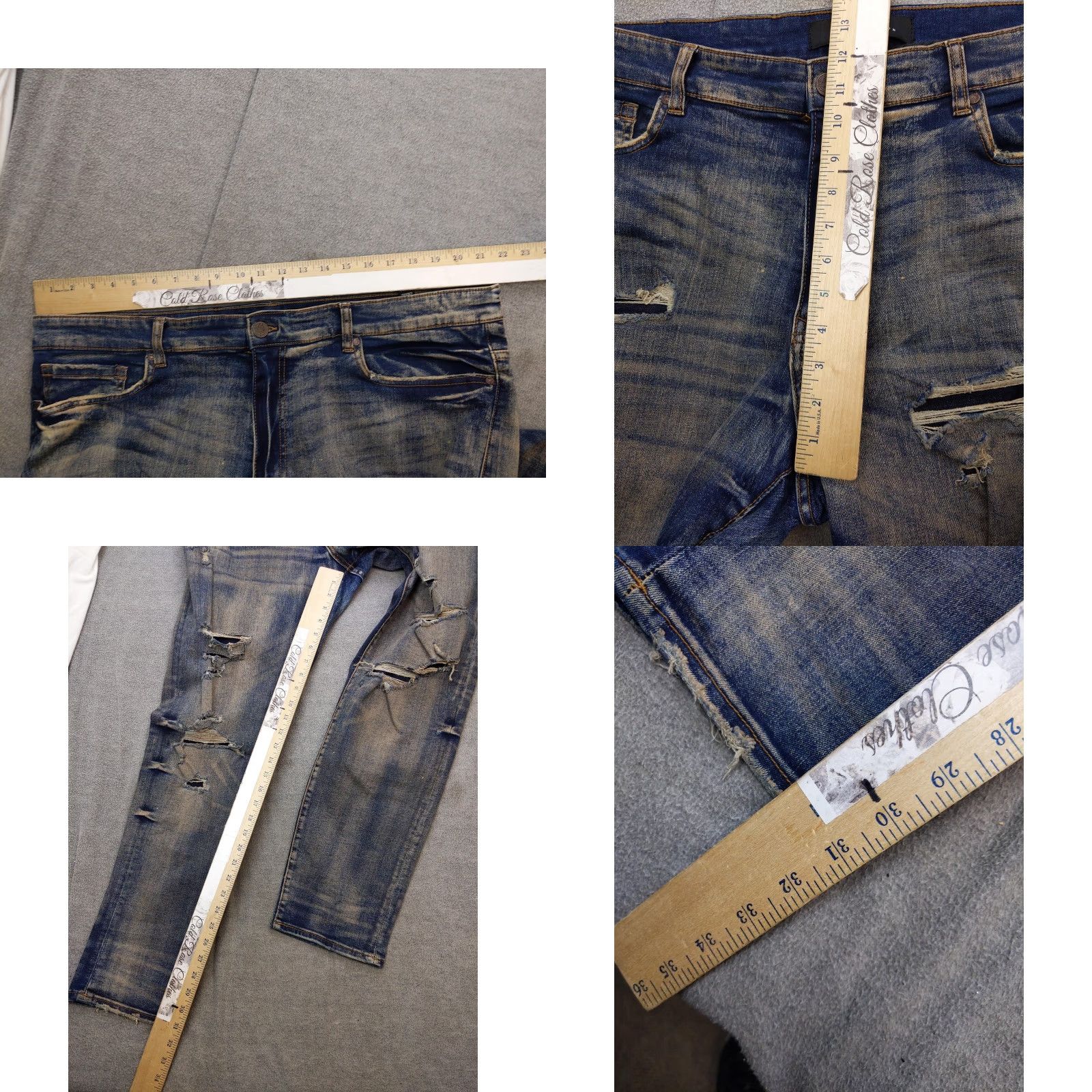 Jordan Craig Jordan Craig Legacy Edition Sean Jeans 40x32 Blue Distressed Tapered Denim Mens Jeans Denim Distressed Jeans Size US 40 / EU 56 - 8 Thumbnail