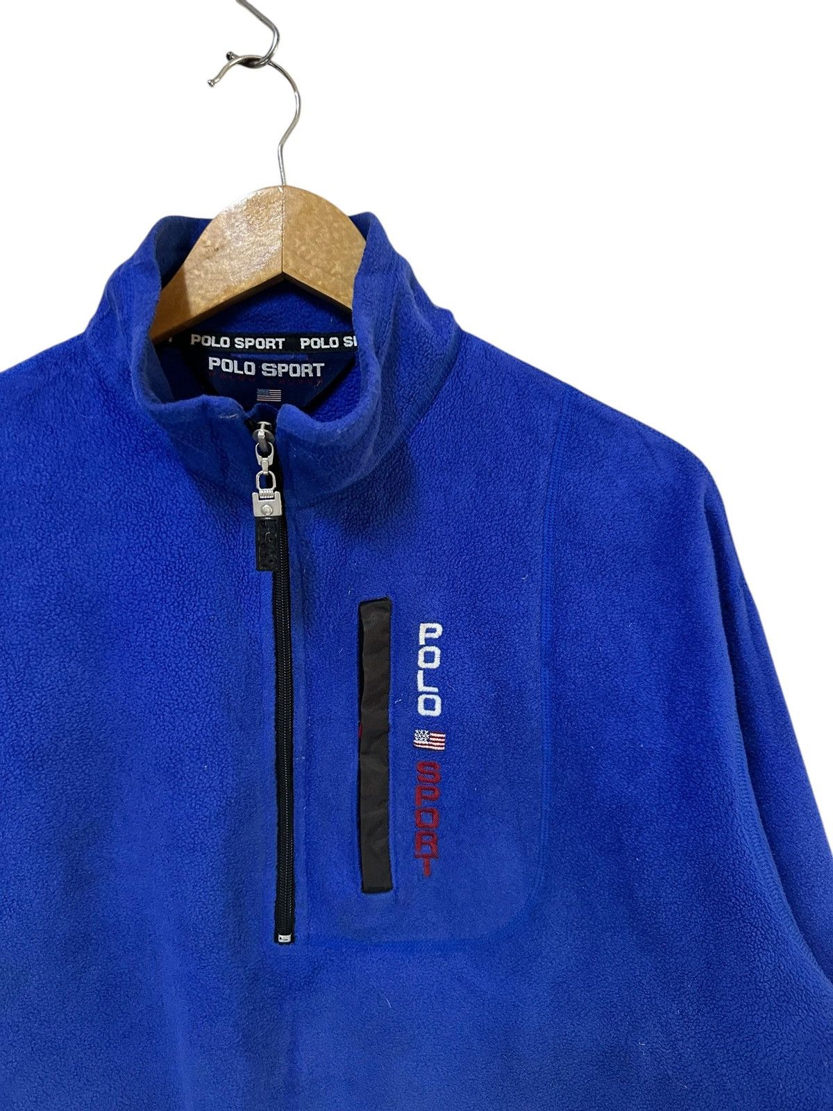 Polo Ralph Lauren × Vintage vintage polo sports half zipper fleece shirts Size US L / EU 52-54 / 3 - 4 Thumbnail
