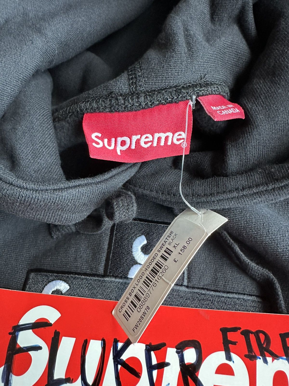 Supreme Supreme CROSS BOGO XL black new dead stock hoodie Size US XL / EU 56 / 4 - 4 Thumbnail