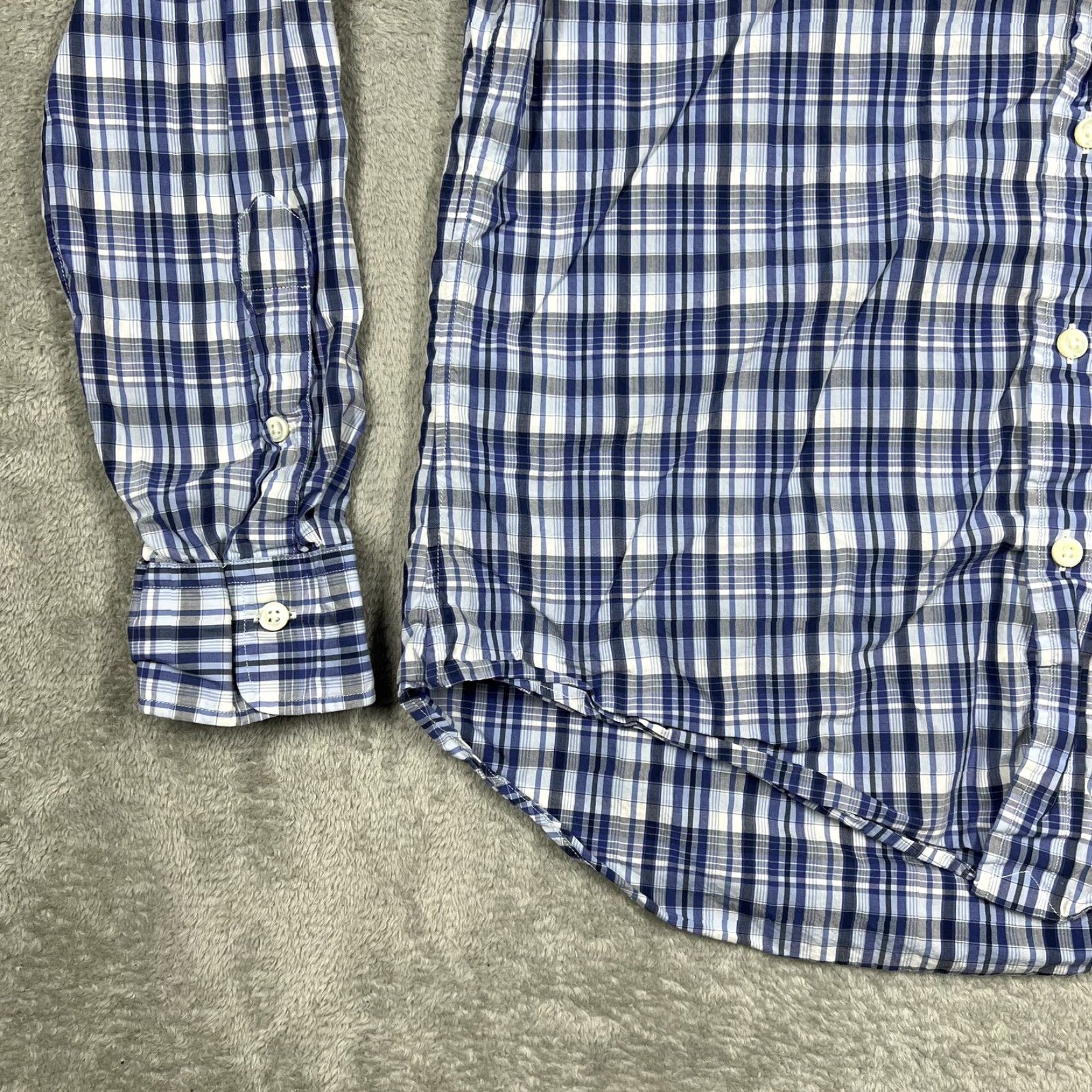 Polo Ralph Lauren VINTAGE Polo Ralph Lauren Mens Medium Long Sleeve Button-Up Shirt Blue Check Polo Ralph Lauren Shirt Mens Medium Blue Check Size US M / EU 48-50 / 2 - 6 Thumbnail