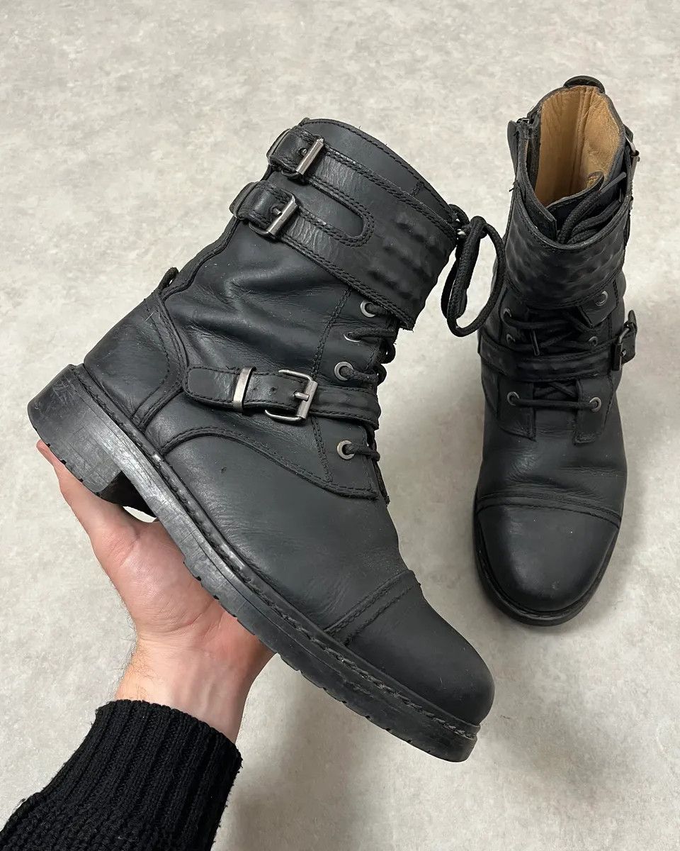 Diesel 2000s Diesel Biker Black Leather Boots Size US 8 / EU 41 - 1 Thumbnail