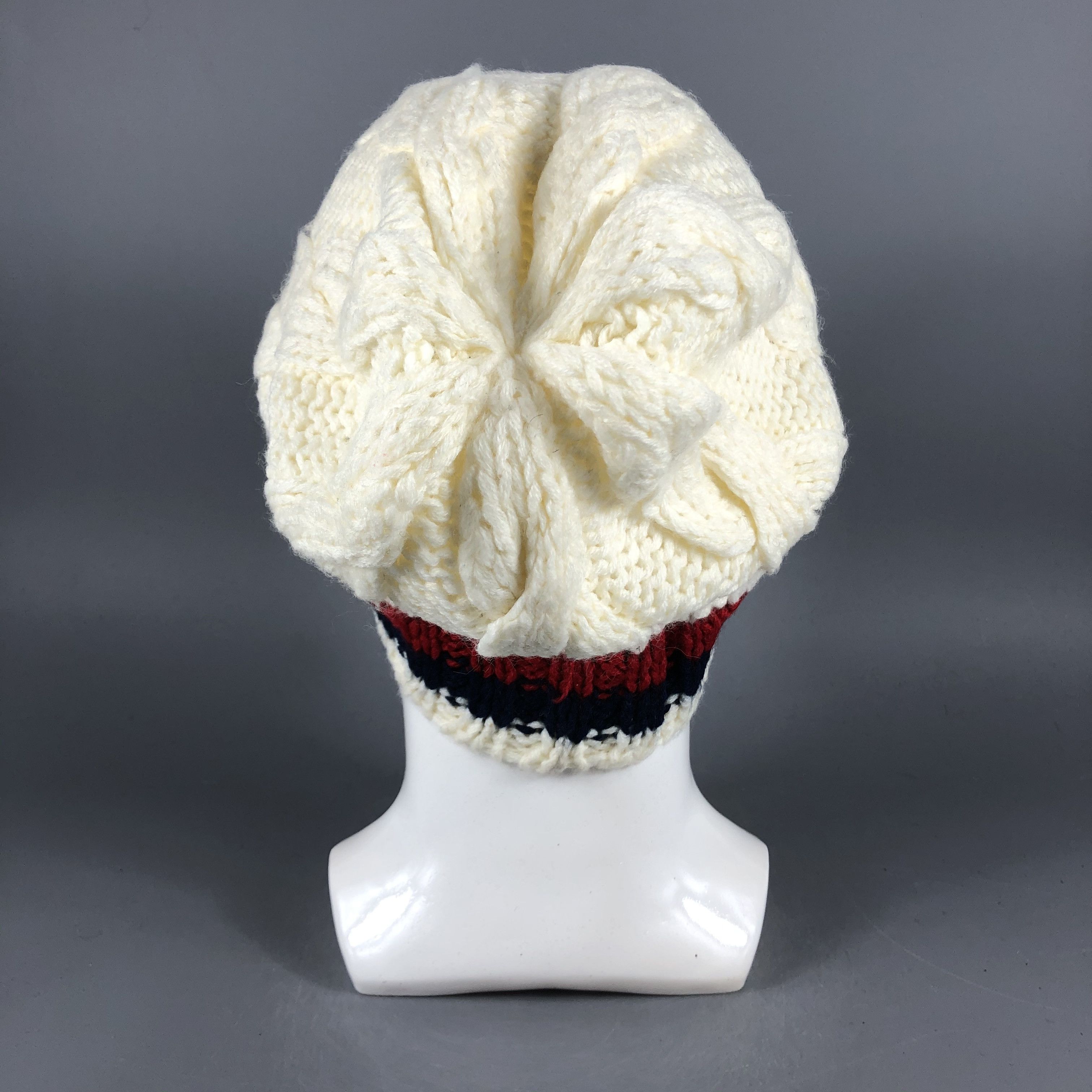 Japanese Brand × Vintage LDS Cable Knit Beanie Snow Hat Snow Cap -D974 Size ONE SIZE - 2 Thumbnail