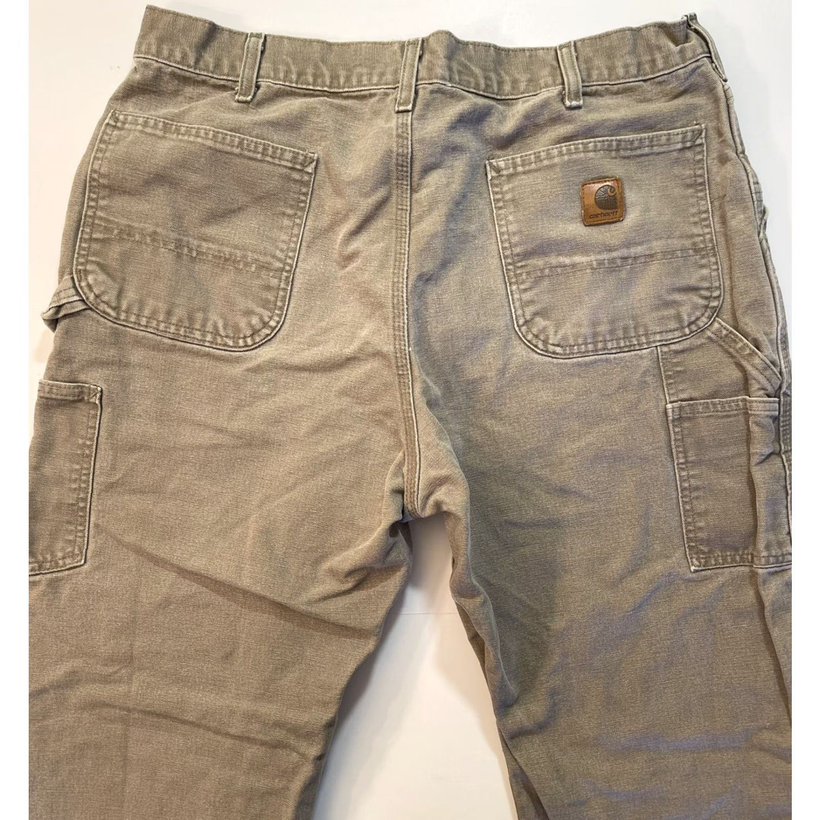 Carhartt VINTAGE Carhartt B11 Canvas Heavy Carpenter Work Pants Men's Pants 38 x 32 Gray Cotton Logo Pockets Outdoor Workwear Regular Straight 90s Theme Mens Size US 38 / EU 54 - 4 Thumbnail
