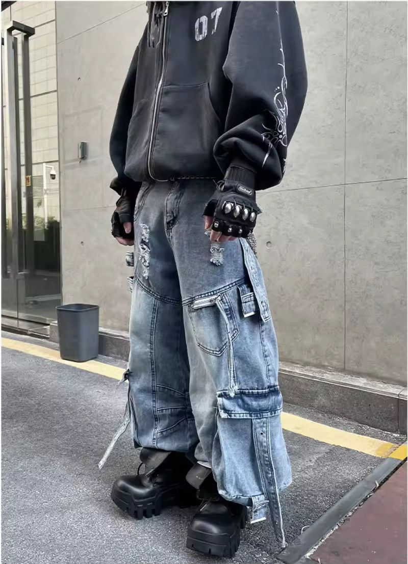 Japanese Brand × Vintage Men's straight trousers in street style Size US 29 - 5 Thumbnail