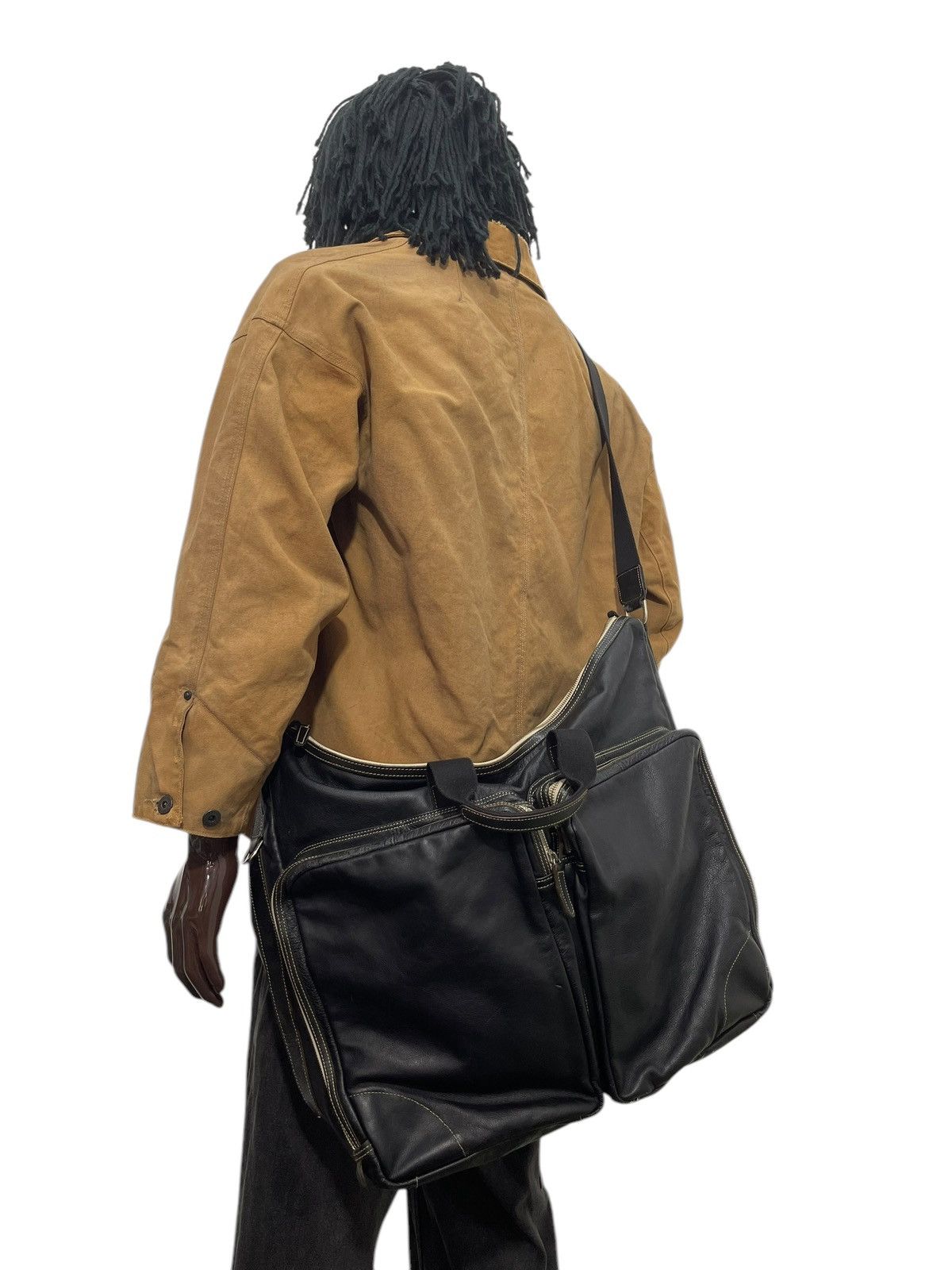 Genuine Leather Full Leather Nasimo Duffle Travel Bag 1🟩9 Size ONE SIZE - 4 Thumbnail