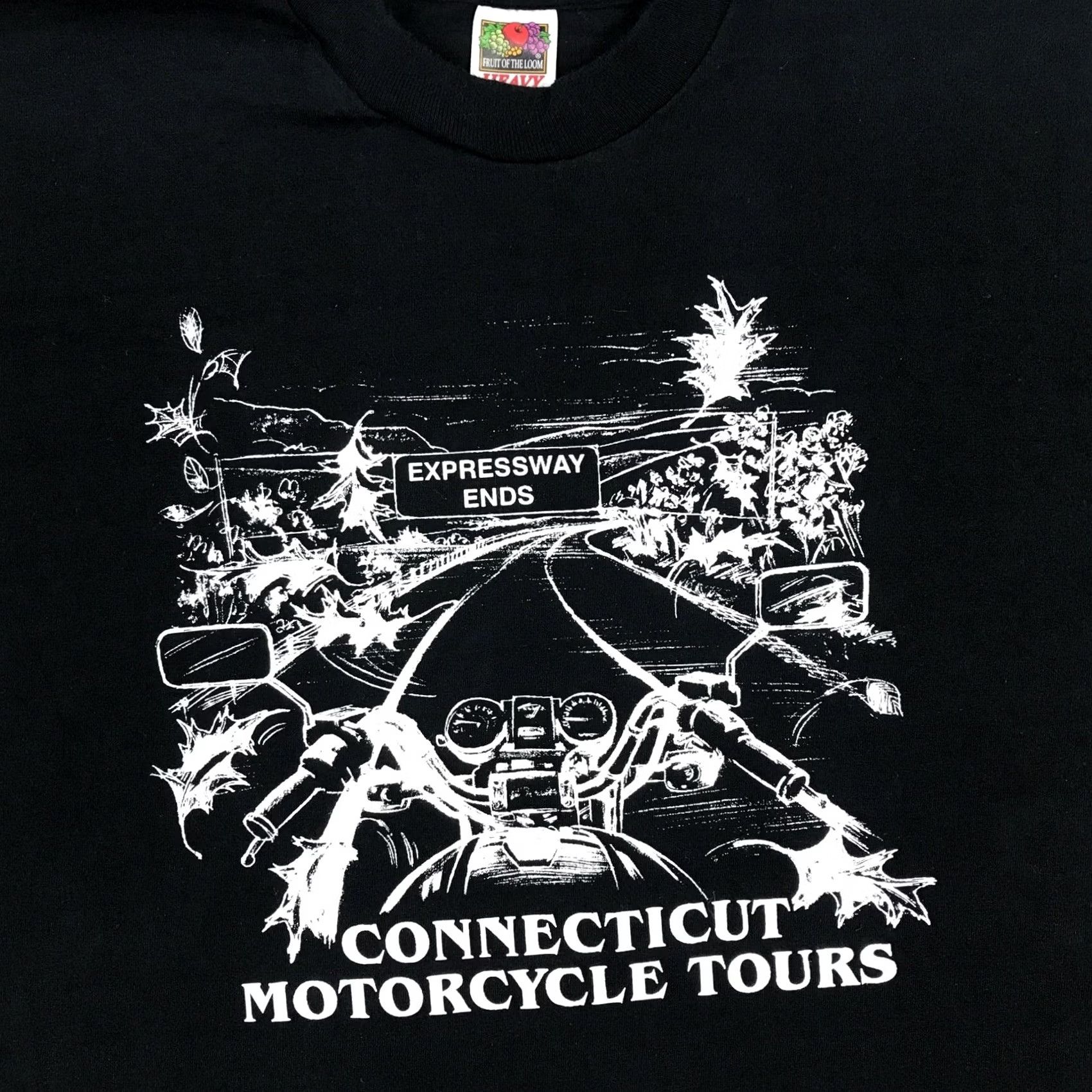 Fruit Of The Loom VINTAGE CONNNECTICUT MOTORCYCLE TOURS T-Shirt XL winsted fall rally biker 90s Men Size US XL / EU 56 / 4 - 5 Thumbnail