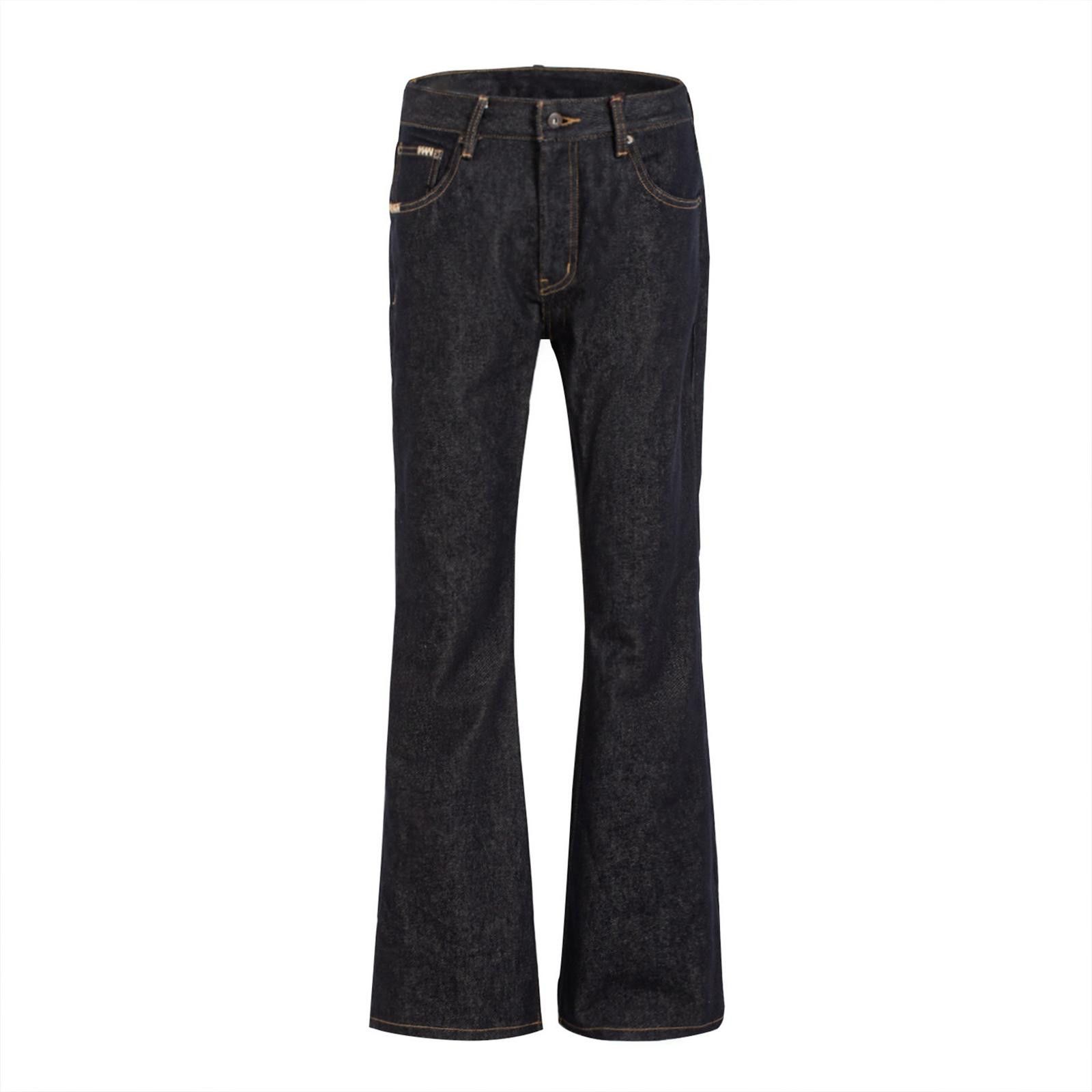 Vintage Navy Blue Selvedge Raw Denim Stacked Jeans Size US 32 / EU 48 - 6 Thumbnail