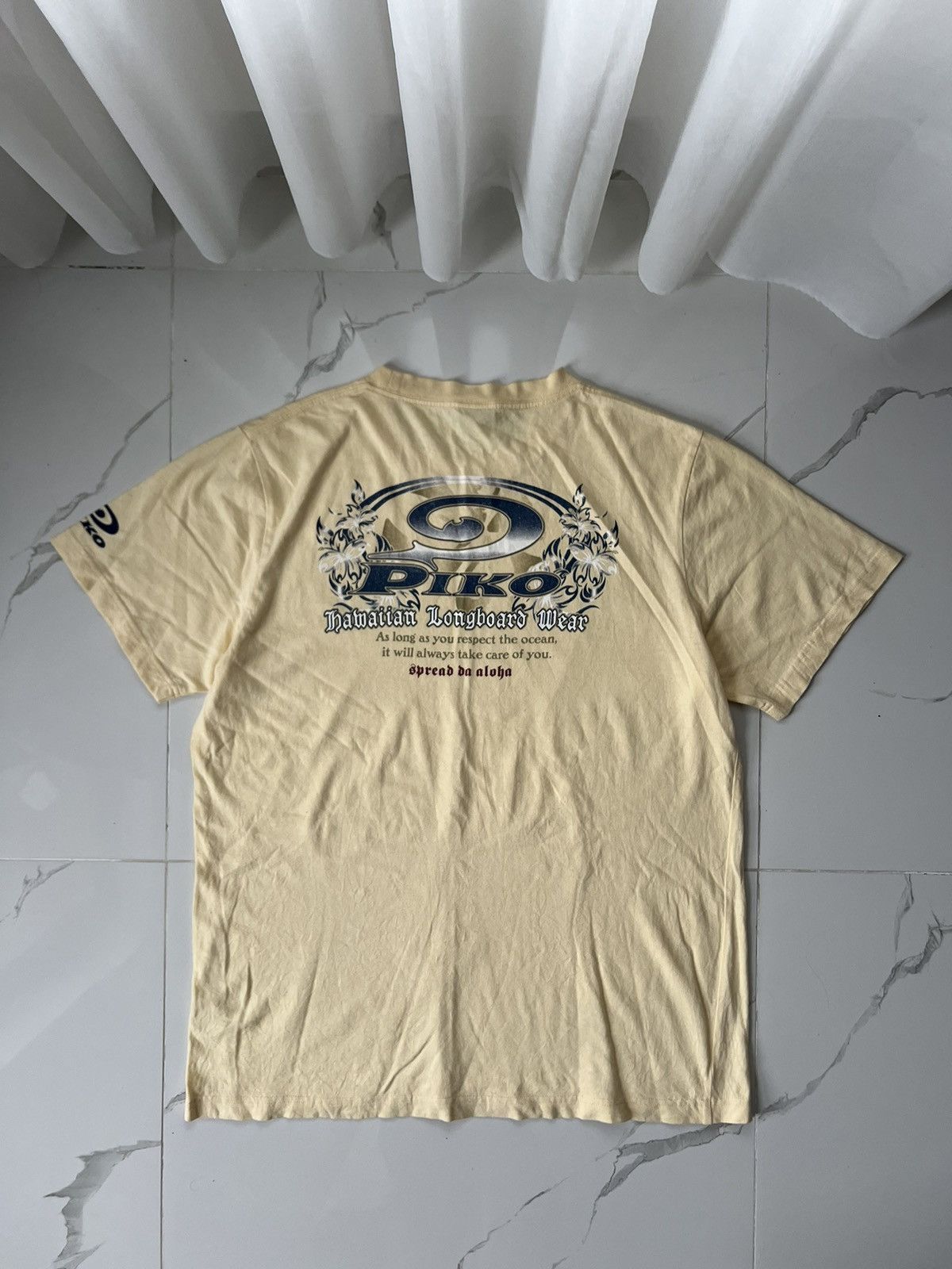 Vintage 00’s PIKO RARE HAWAIIAN LONGBOARD WEAR RETRO SURF TEE Y2K Size US XL / EU 56 / 4 - 1 Thumbnail