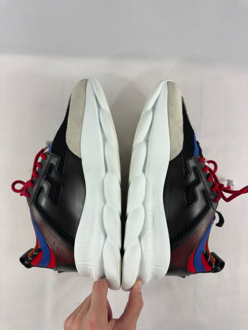 Versace Versace Chain Reaction Red Blue Black Sneakers Size US 11 / EU 44 - 12 Thumbnail
