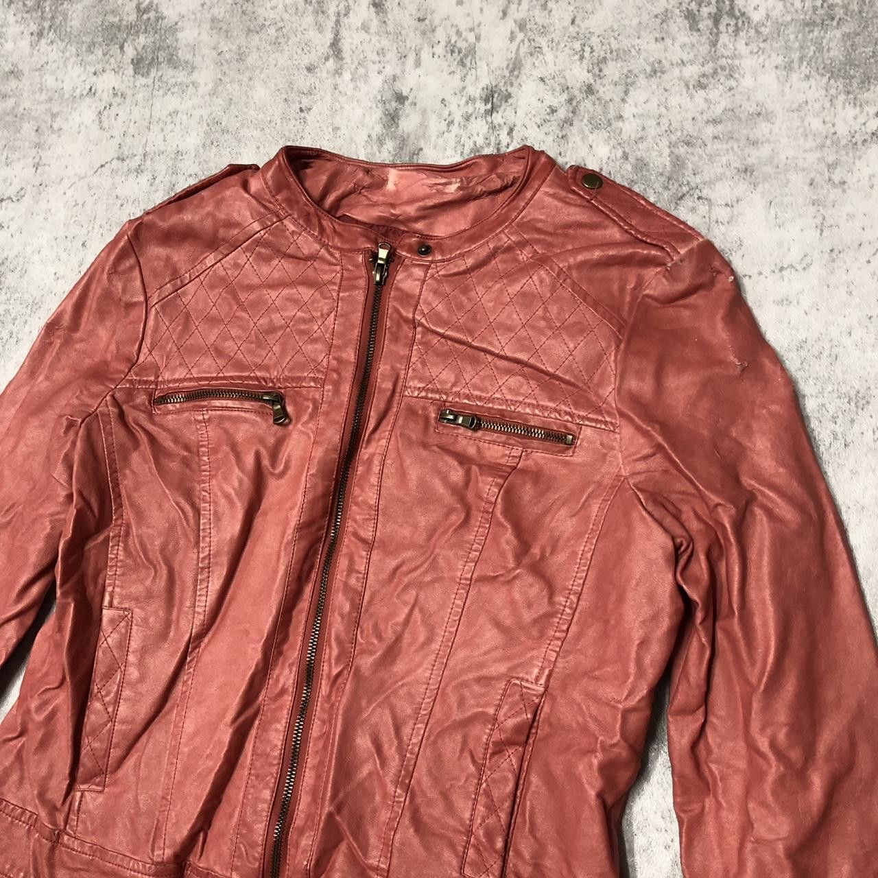 Other Red faux leather jacket with zipper details #streetwear Size US S / EU 44-46 / 1 - 2 Thumbnail