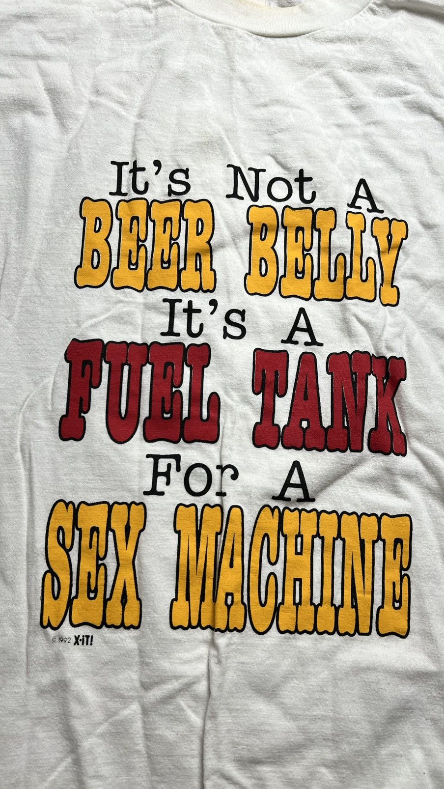 Other 1992 Not a Beer belly Fuel tank for sex machine humor tee Size US XL / EU 56 / 4 - 3 Thumbnail
