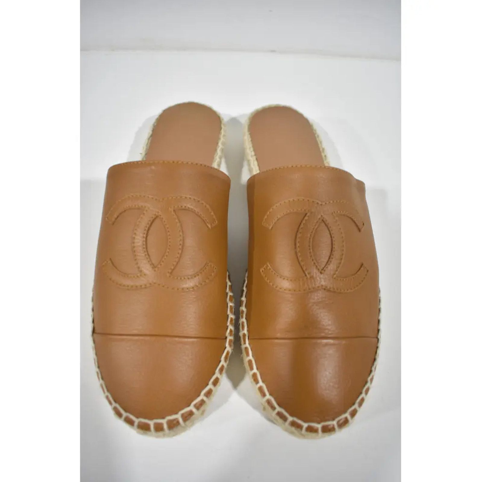 Chanel 20A CC Logo Double Sole Backless Espadrille Ballet Flat 35 Size US 5 / IT 35 - 8 Thumbnail
