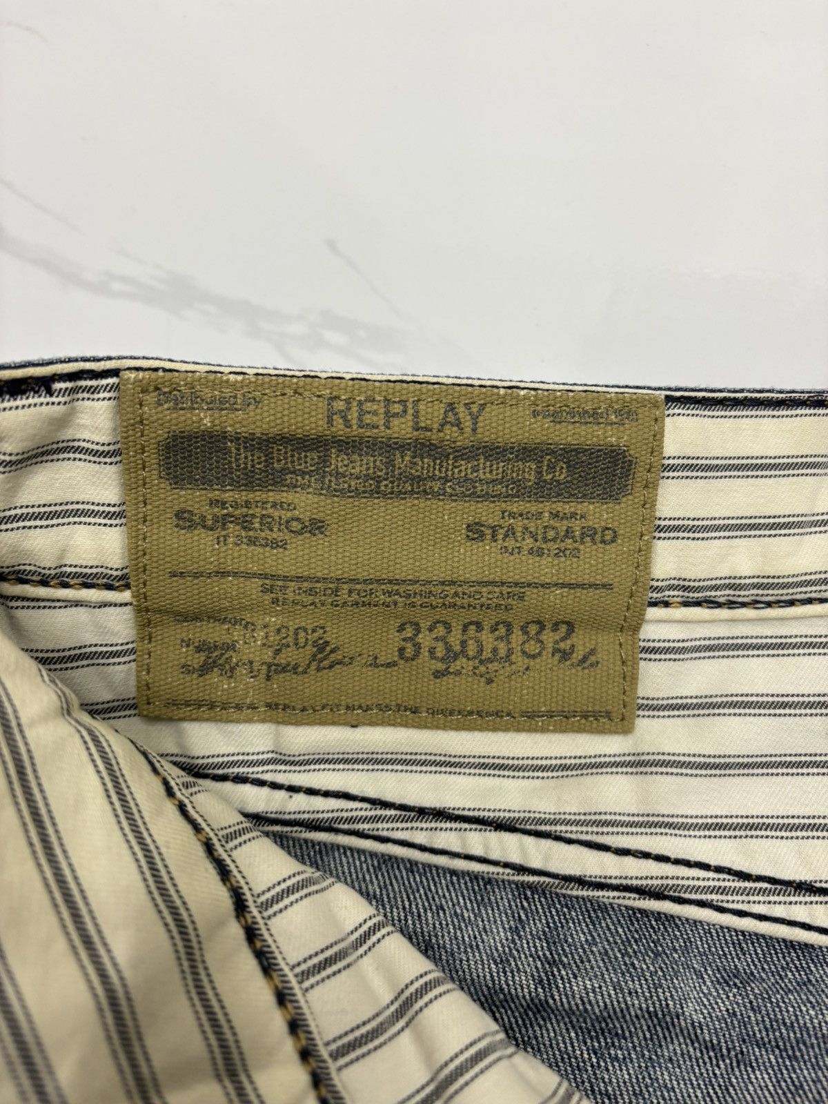 If Six Was Nine Vintage Distressed Denim Replay Selvedge Ripped Jeans Size US 35 - 10 Thumbnail