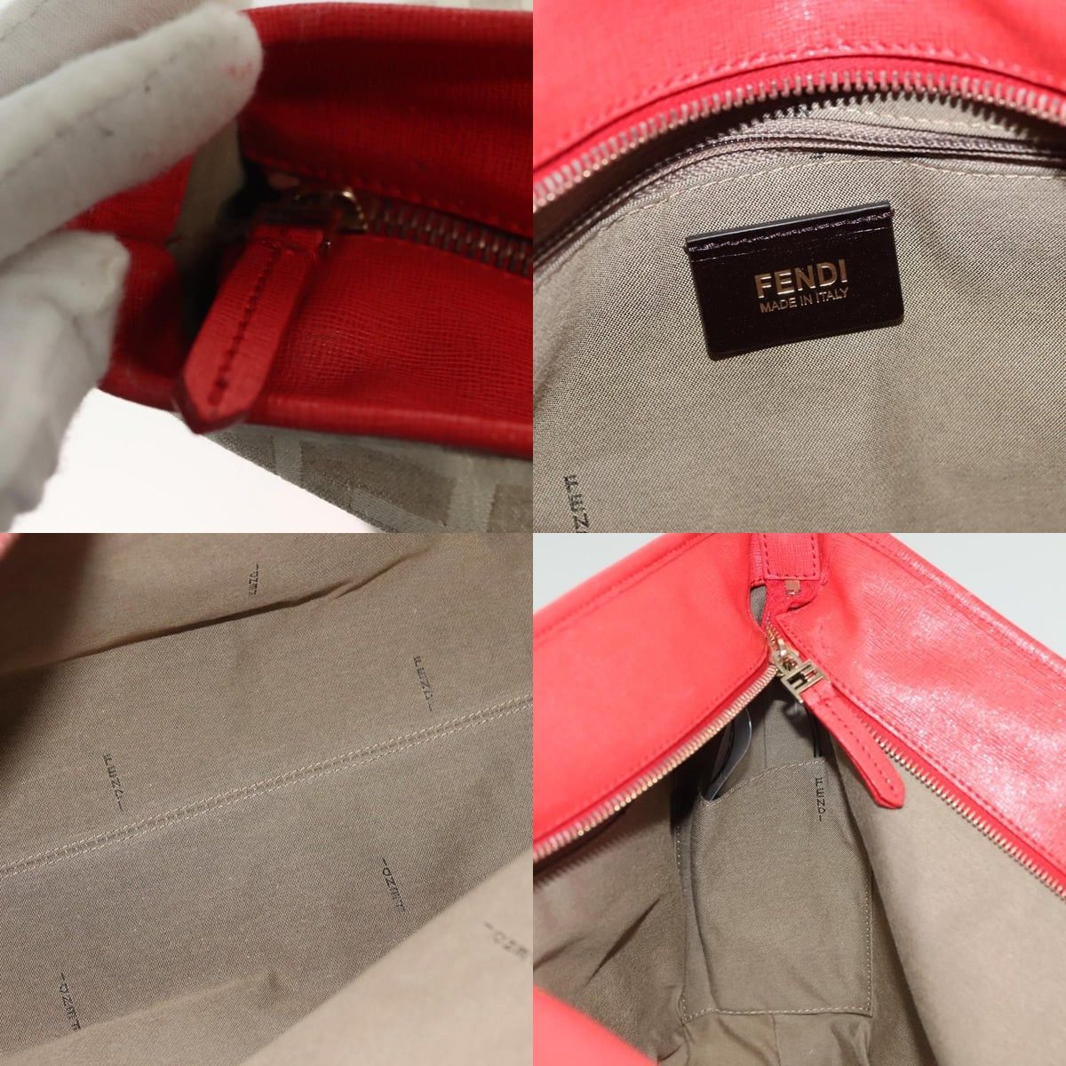 Fendi FENDI Zucca Canvas Tote Bag White Gold Size ONE SIZE - 12 Thumbnail