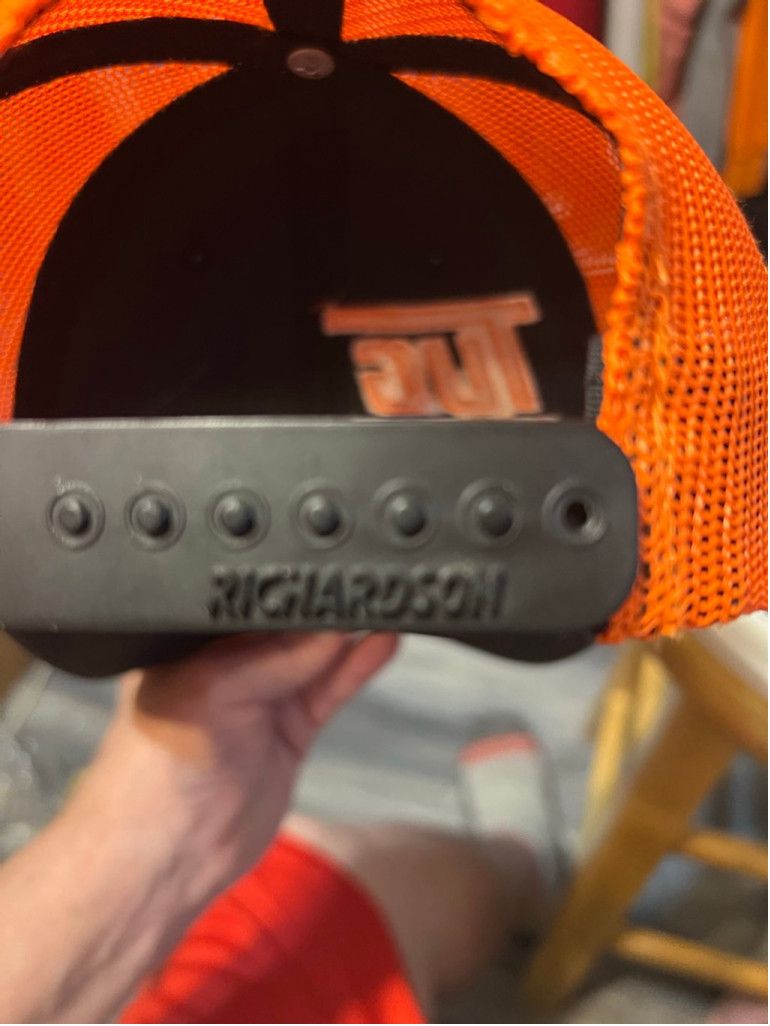 Richardson Men's Richardson Black Orange TUG TRUCKING Trucker Hat Size ONE SIZE - 7 Thumbnail
