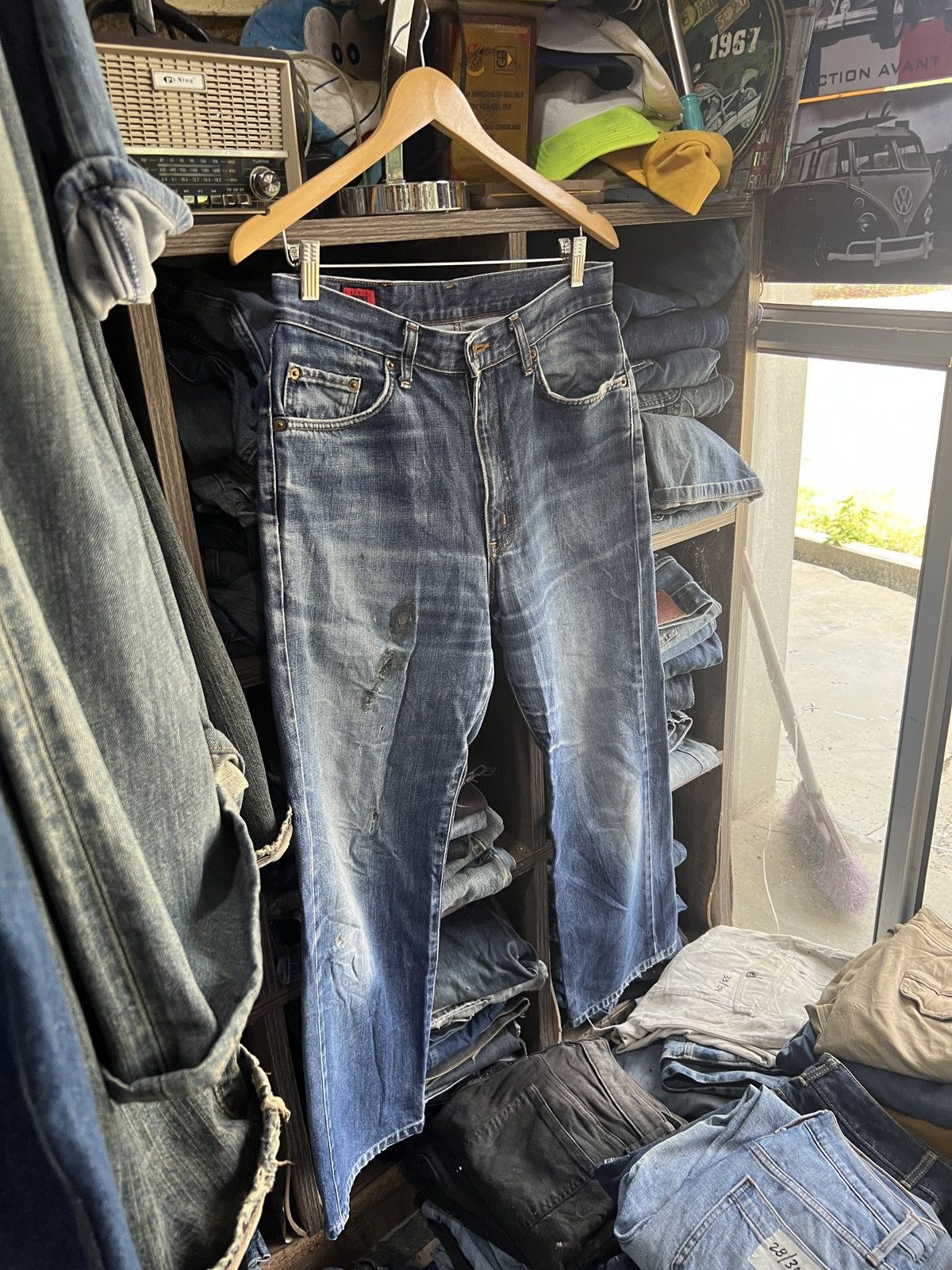 Edwin 🔥Vintage Edwin 503 Regular Distressed Denim Size US 31 - 4 Thumbnail