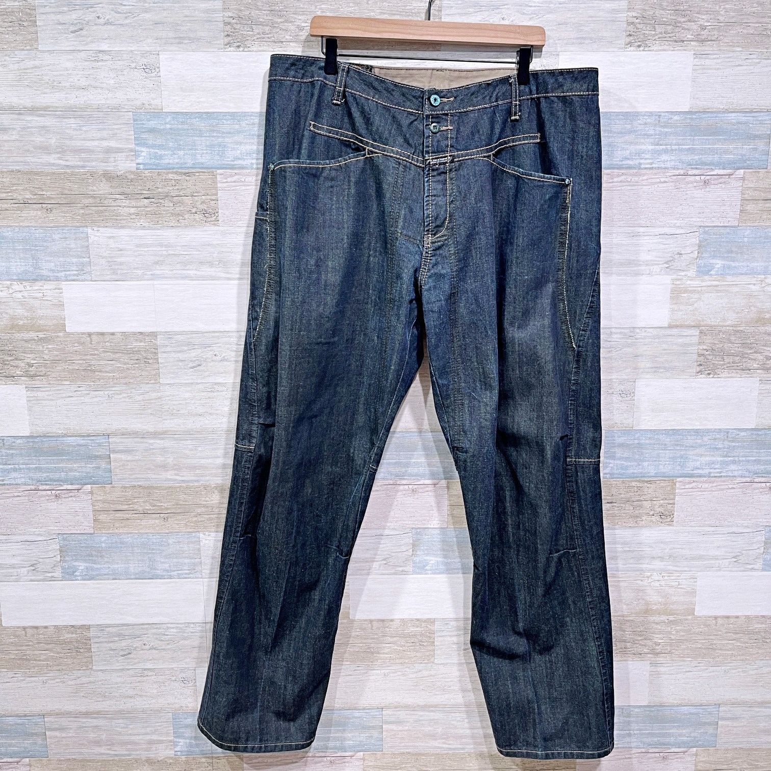 Marithe + Francois Girbaud Marithe Francois Girbaud Dark Straight Jeans Y2K 42x33 Size US 42 / EU 58 - 1 Thumbnail