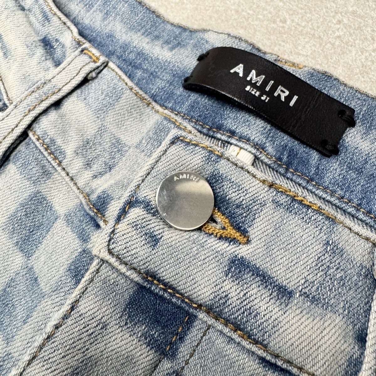 Amiri Amiri Thrasher Checkered Jeans In Blue RRP £770 Size US 31 - 6 Thumbnail