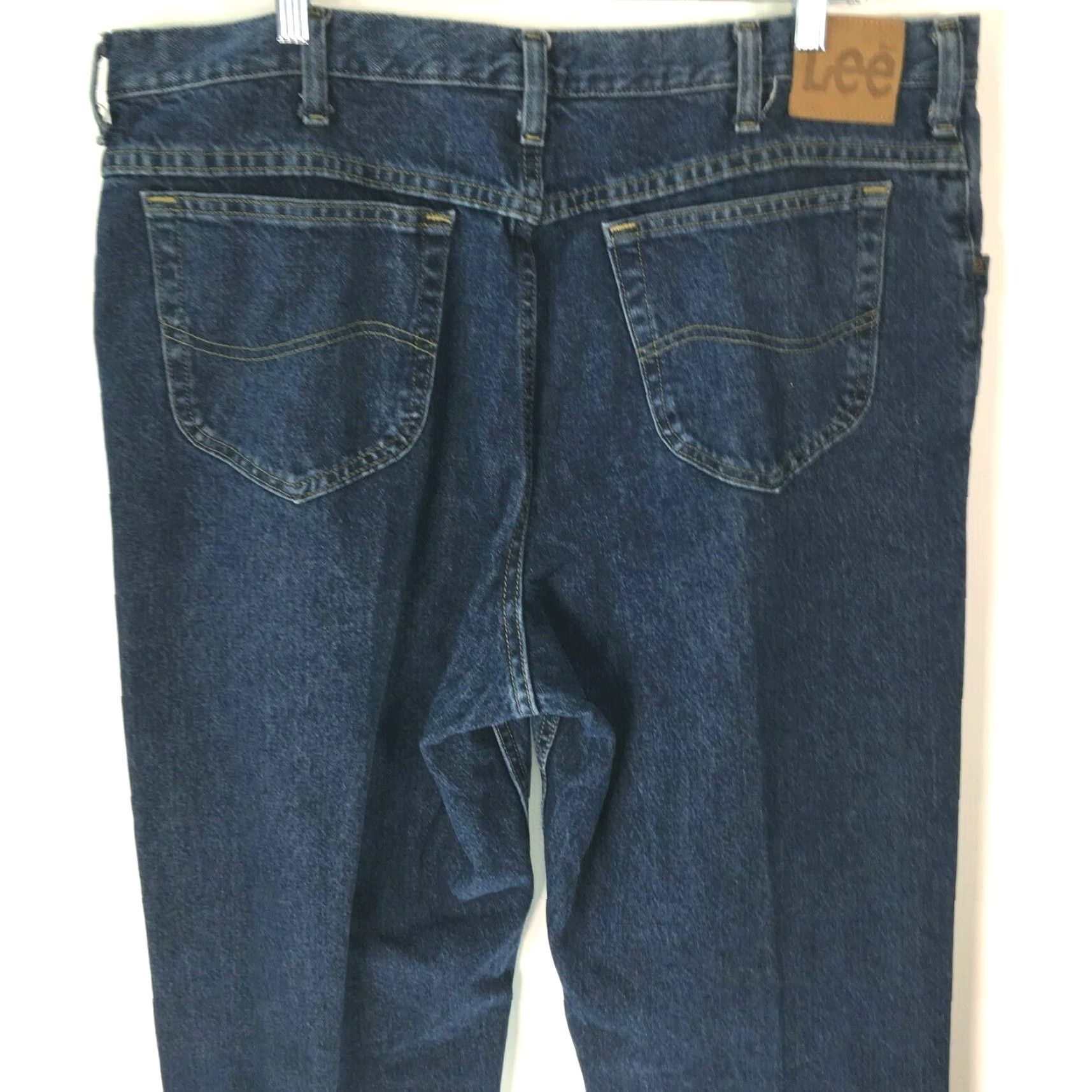 Lee Lee Jeans Straight Regular 40x34 Men Blue 5-Pocket Denim 100% Cotton Belt Loops Medium Wash Classic Fit Modern Vintage No Size US 40 / EU 56 - 3 Thumbnail