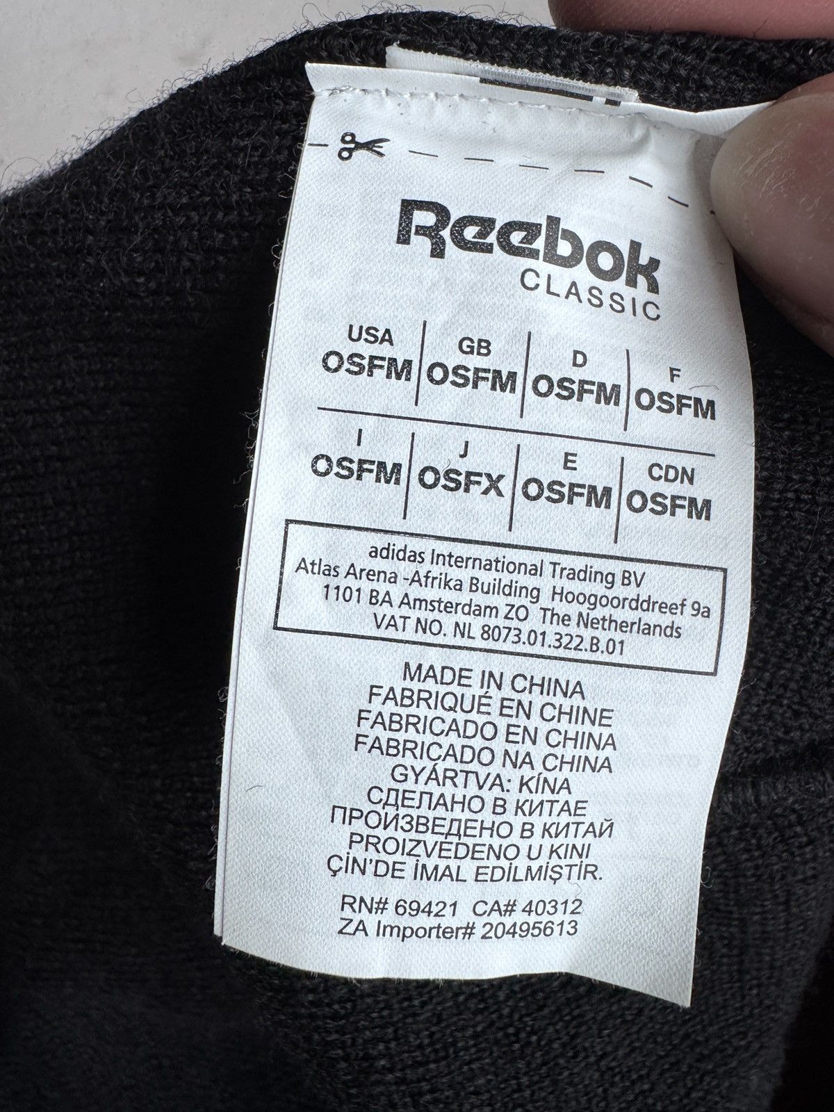 Reebok × Vetements Vetements black beanie Size ONE SIZE - 3 Thumbnail