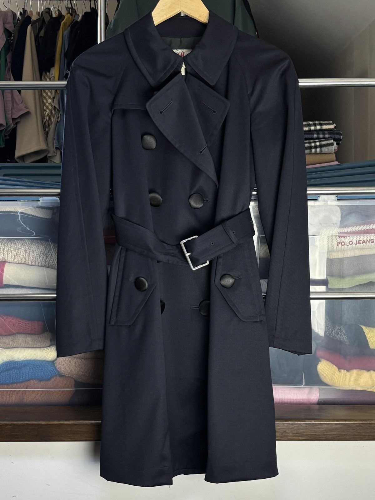 Comme des Garcons × H&M H&M x Comme Des Garcons Avant Garde Belted Parka Coat Opium Size S / US 4 / IT 40 - 1 Thumbnail
