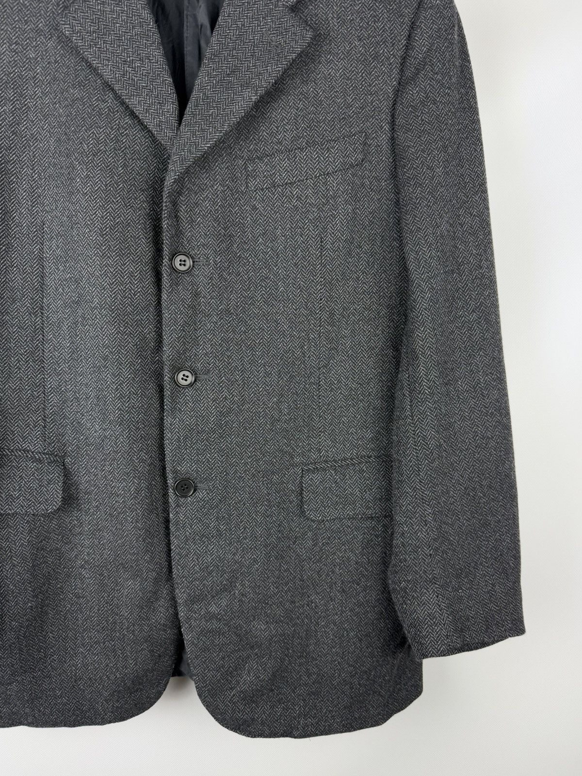Canali Canali men’s herringbone wool tweed blazer jacket sportcoat Size 42R - 4 Thumbnail