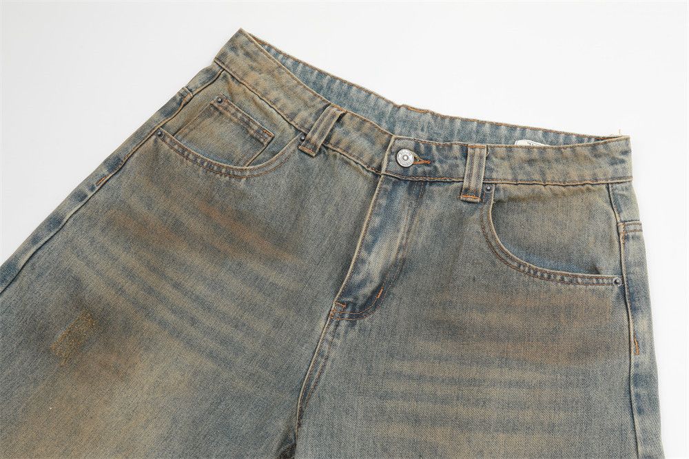 Japanese Brand × Vintage Men's punk trend loose straight washed distressed jeans Size US 32 / EU 48 - 3 Thumbnail