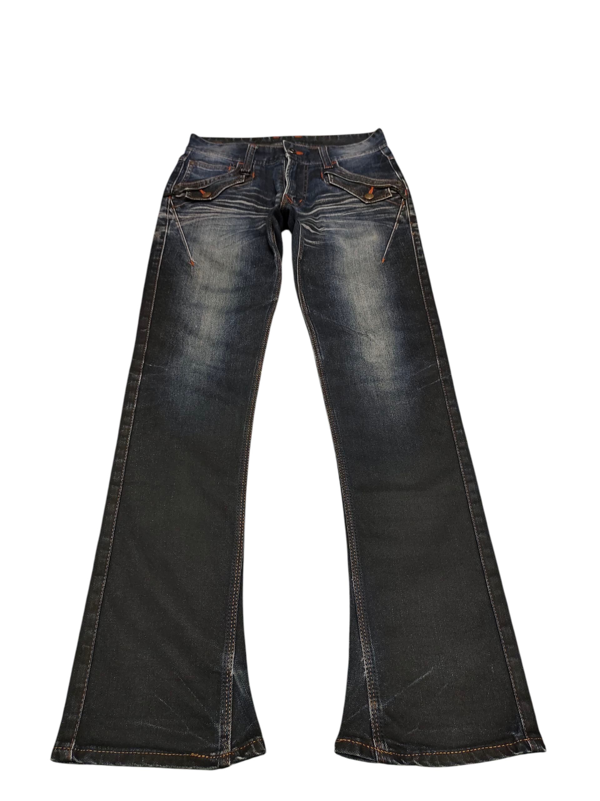 Nicole Club Flare Jeans Nicole Club Waxed Clawmark Slim Fit Bootcut Y2k Size US 30 / EU 46 - 2 Thumbnail