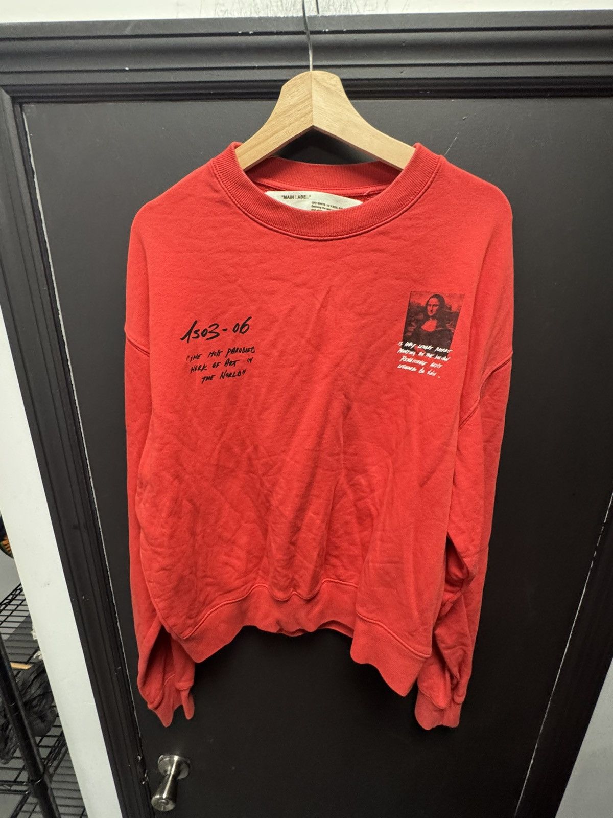 Off-White OFF-WHITE Monalisa Graphic Print Sweatshirt Red/Black/White Size US M / EU 48-50 / 2 - 1 Thumbnail
