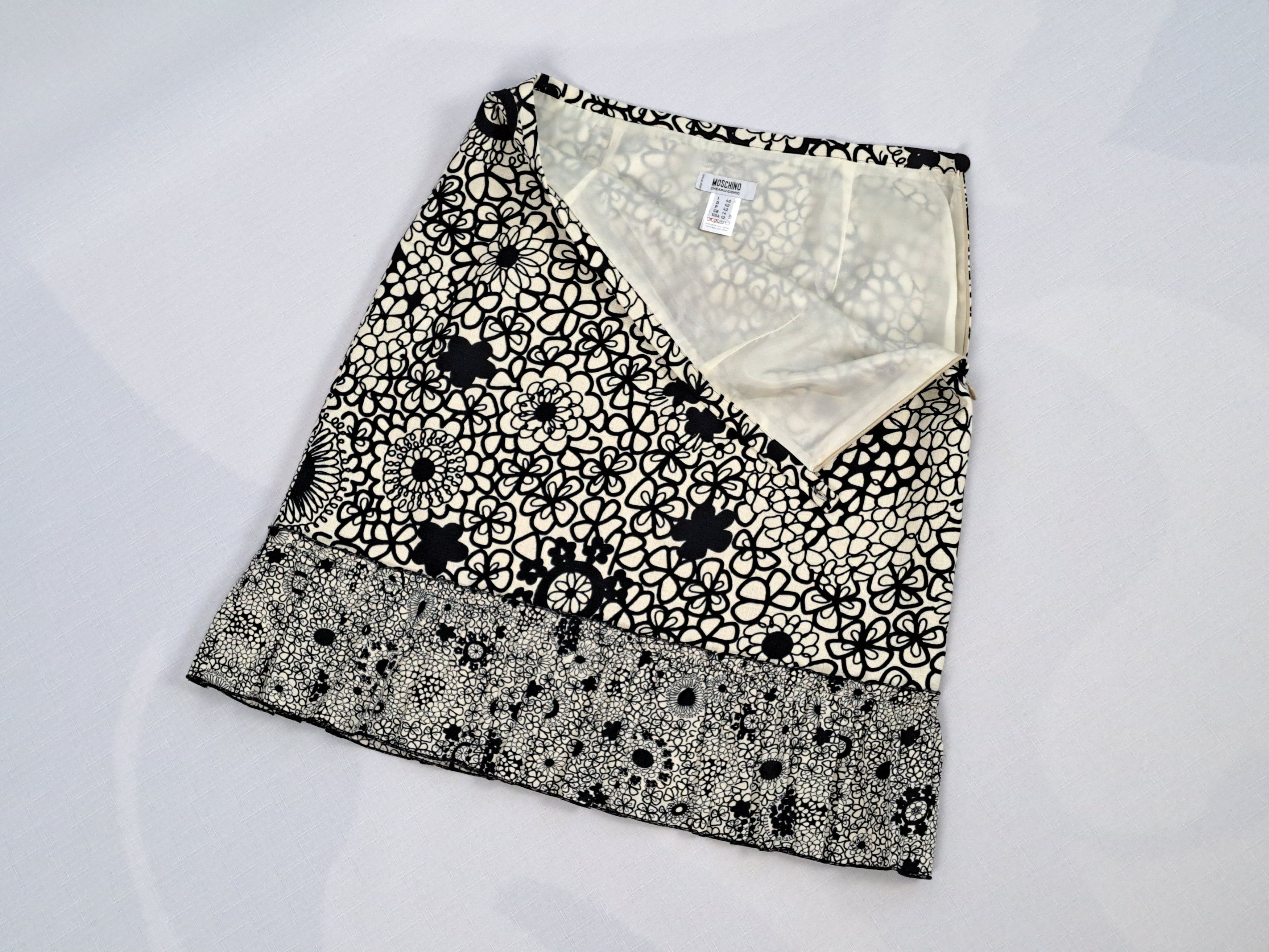 Moschino × Vintage Moschino Cheap&Chic vintage flower skirt. Size 46IT Size 32" / US 10 / IT 46 - 5 Thumbnail