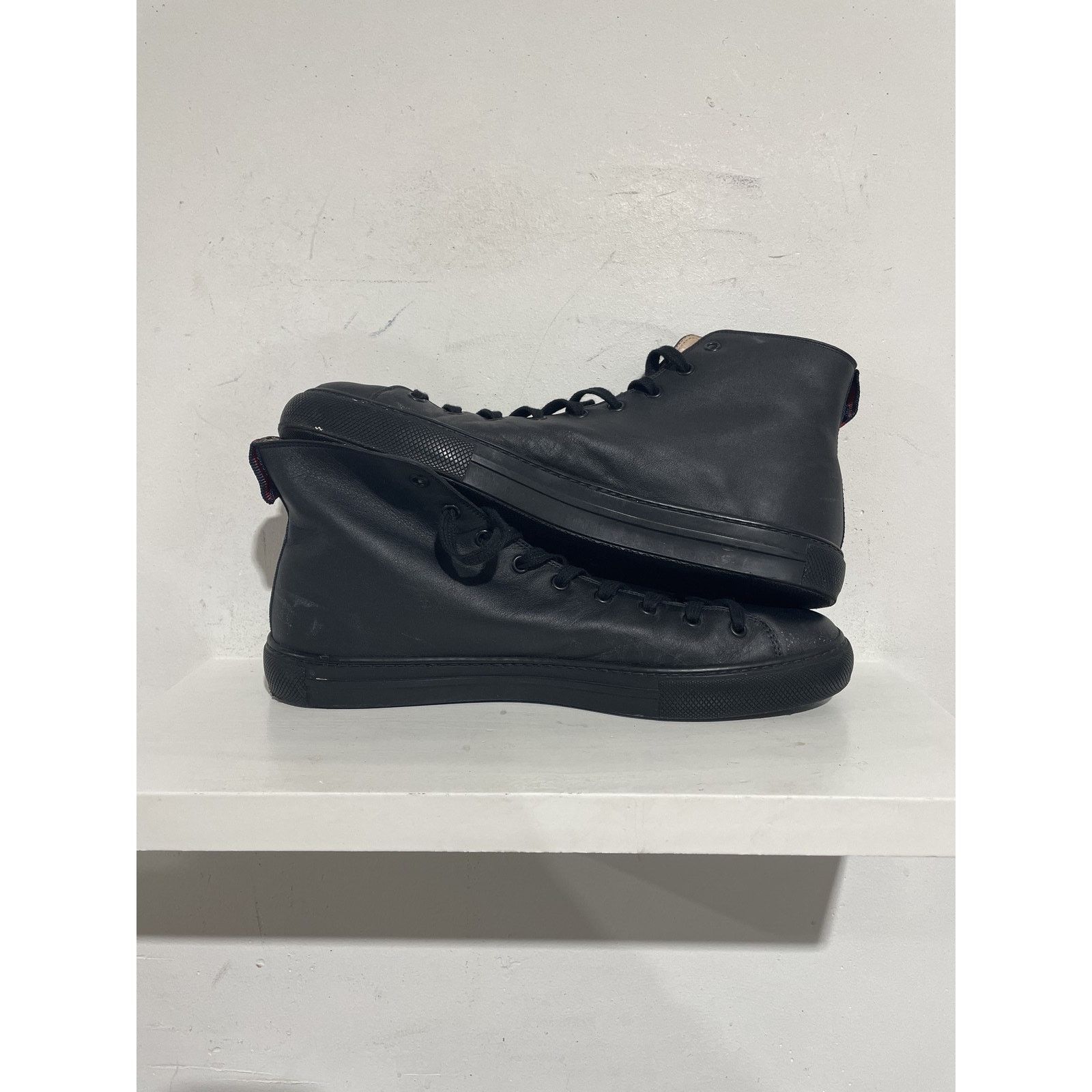 Gucci GUCCI LEATHER HIGH TOP 'SNAKE' SIZE 10 PREOWNED Size US 10 / EU 43 - 2 Thumbnail
