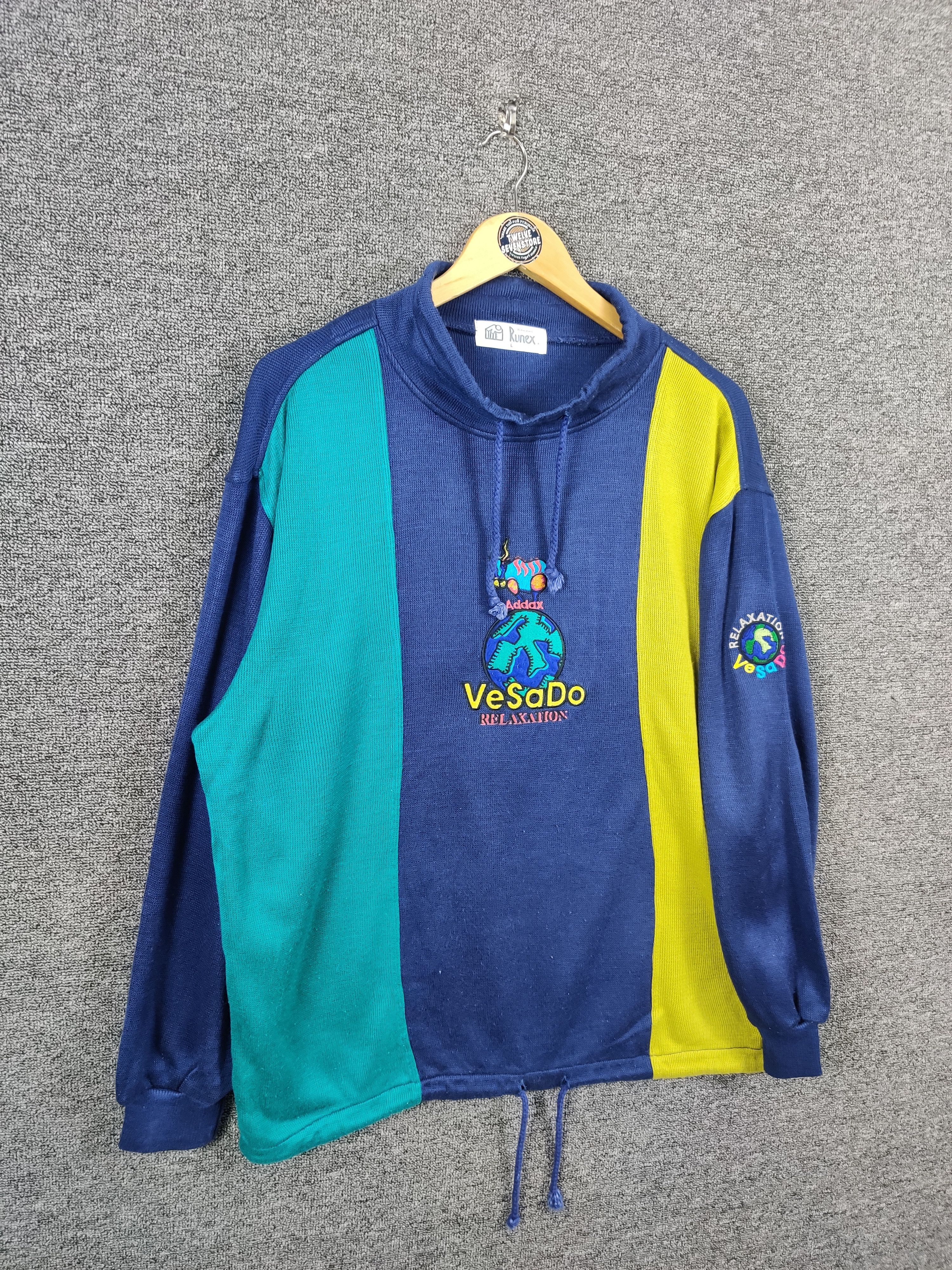 Japanese Brand Vintage Relaxtion Vesado Embroidery Sweater By Runex Size US L / EU 52-54 / 3 - 6 Thumbnail