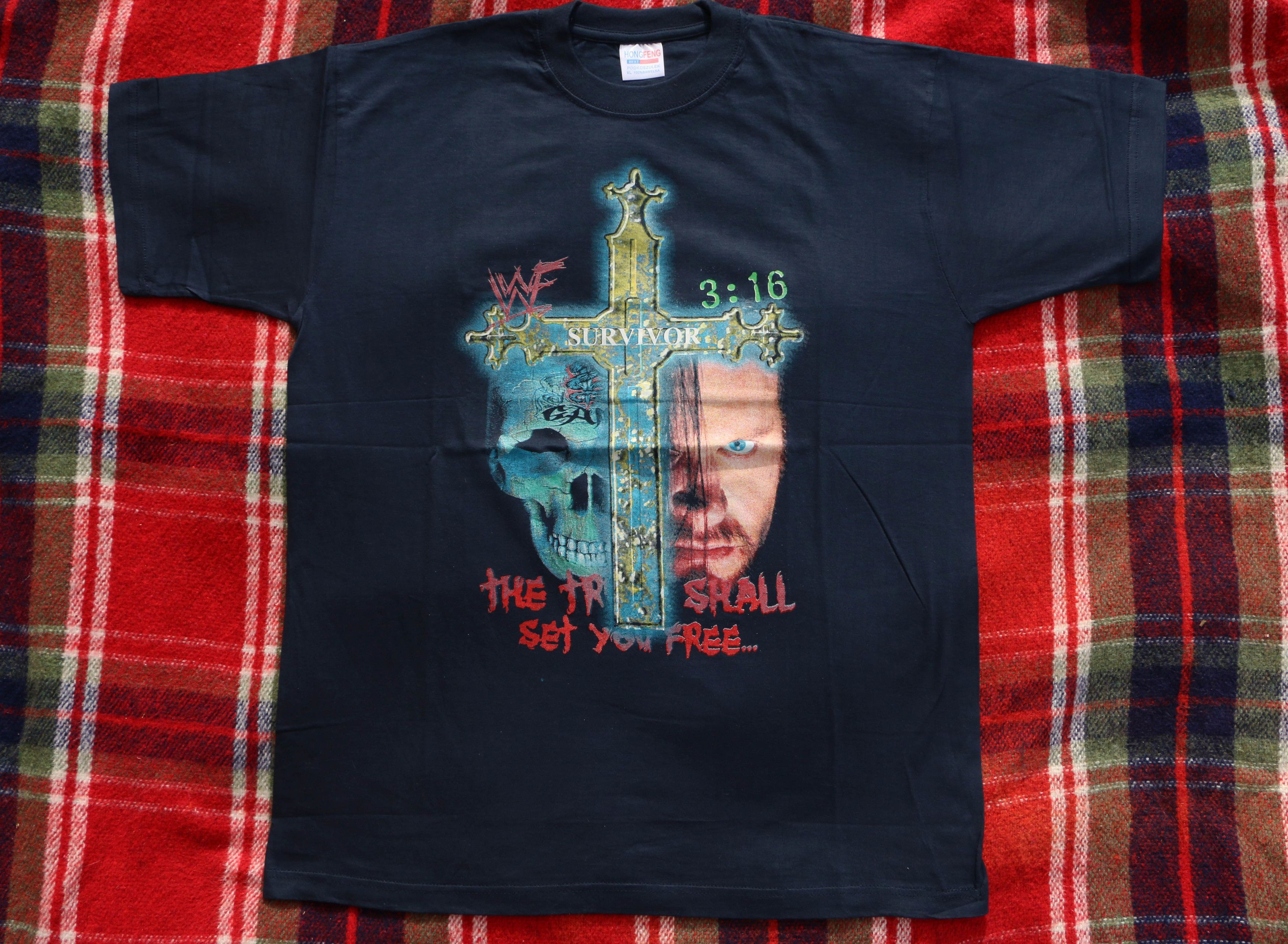 WWF Rare Bootleg T-Shirt – Undertaker & Stone Cold Size US XL / EU 56 / 4 - 1 Thumbnail