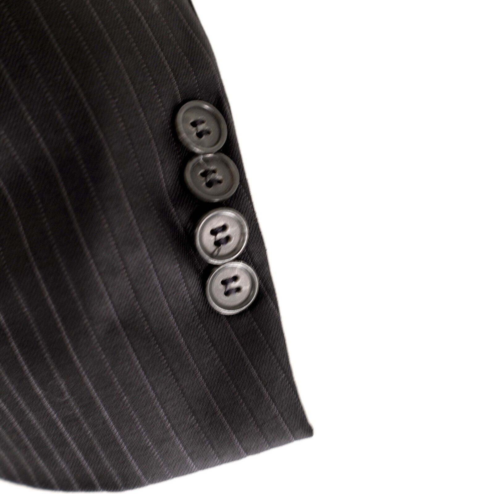 Loro Piana Loro Piana Cremieux Super 130s Wool Black Striped 2 Button S Size 42R - 4 Thumbnail