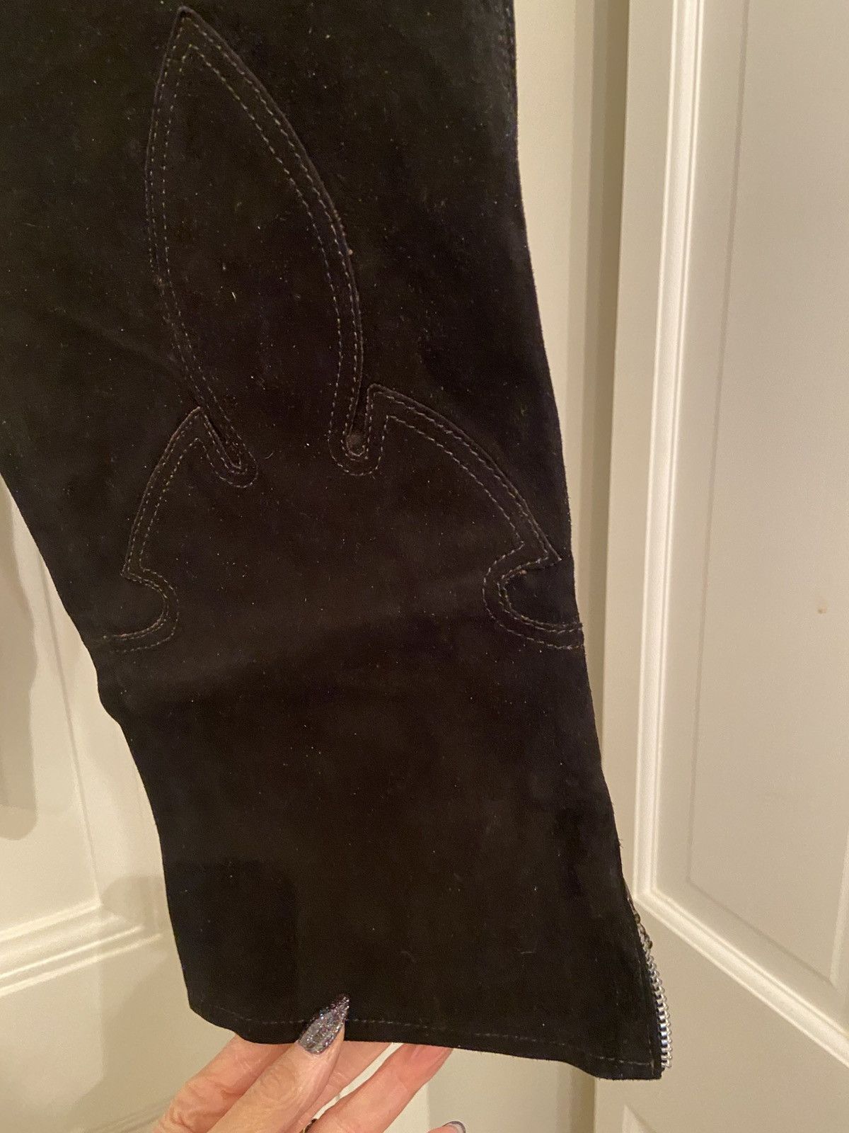 Chrome Hearts Black Chrome Hearts cropped suede jeans Size 27" / US 4 / IT 40 - 12 Thumbnail