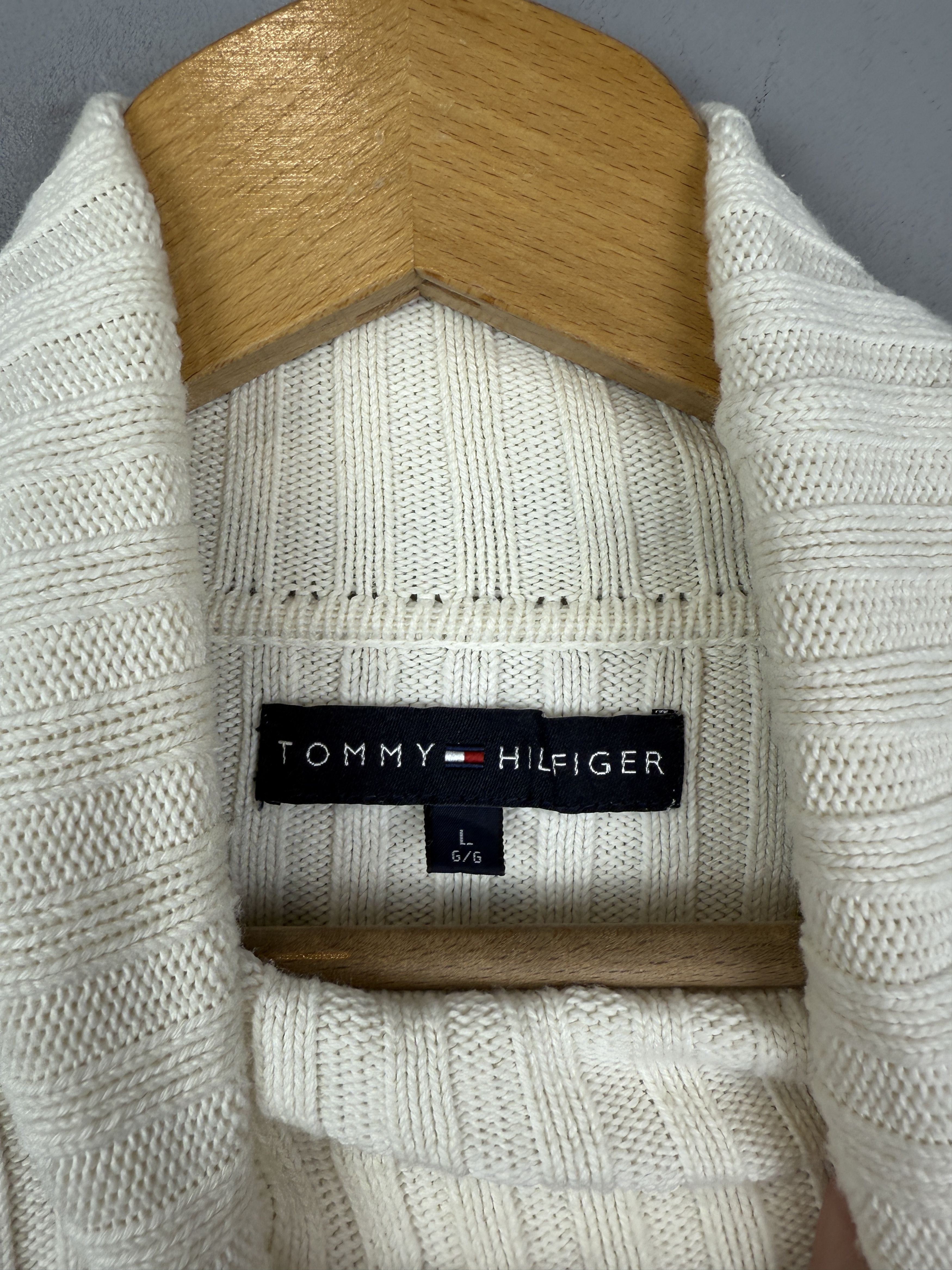 Designer × Tommy Hilfiger × Vintage Tommy Hilfiger Vintage Knit Sweater High Neck Oldmoney Size US L / EU 52-54 / 3 - 4 Thumbnail