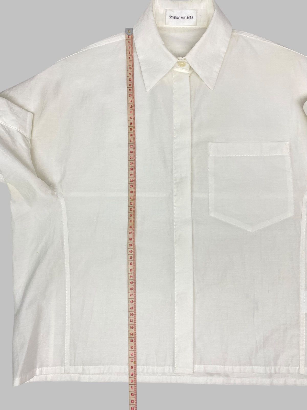 Christian Wijnants RRP 500$ Christian Wijnants Lightweight Boxy Cropped Shirt Size XS / US 0-2 / IT 36-38 - 19 Thumbnail