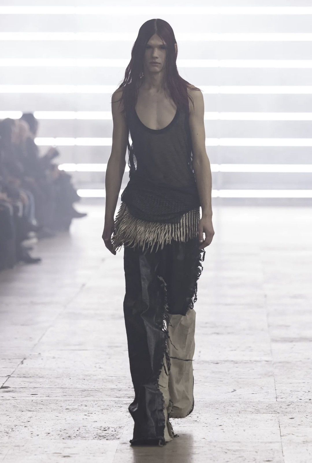 Rick Owens Fw25 Concordians Runway Joris Coated Trousers in Black, Men's (Size 33)