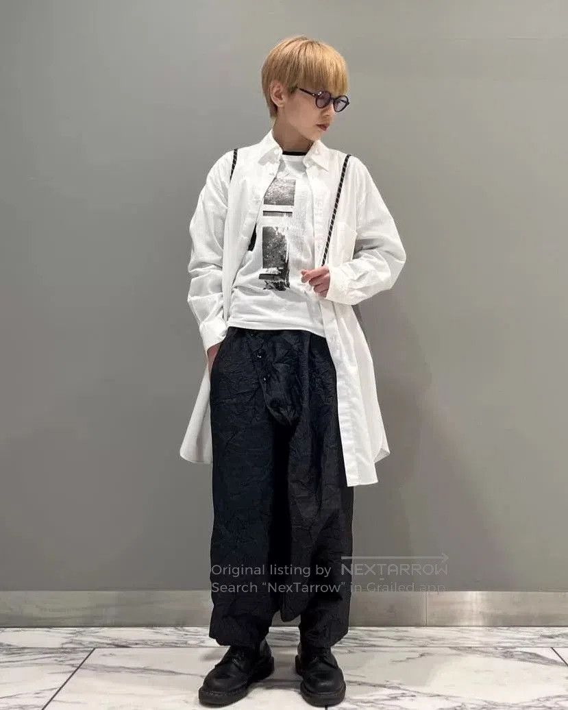 Y's Y's Yamamoto Cuffed Cropped Trousers. Size 25" / US 0 / IT 36 - 2 Thumbnail