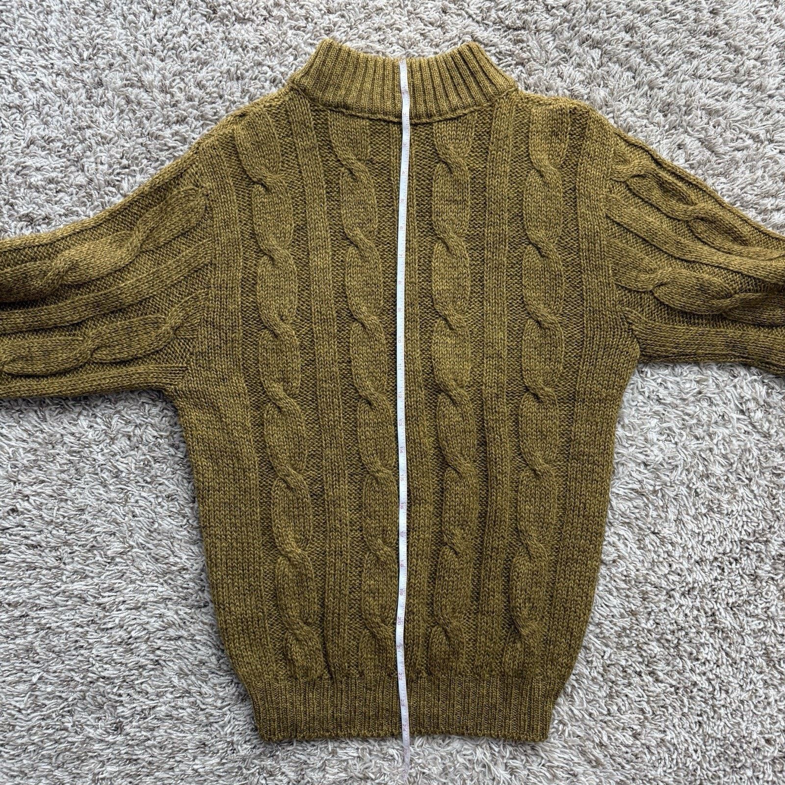 Vintage Vintage Towne And King Cable Knit Wool Sweater Green Brown M Size US M / EU 48-50 / 2 - 10 Thumbnail