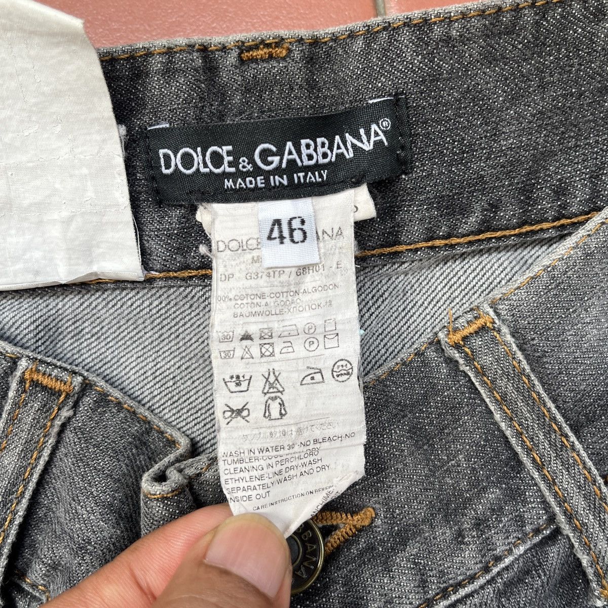 Dolce & Gabbana Vintage 1980s Distressed DOLCE & GABBANA Denim Jeans Size US 33 - 22 Thumbnail