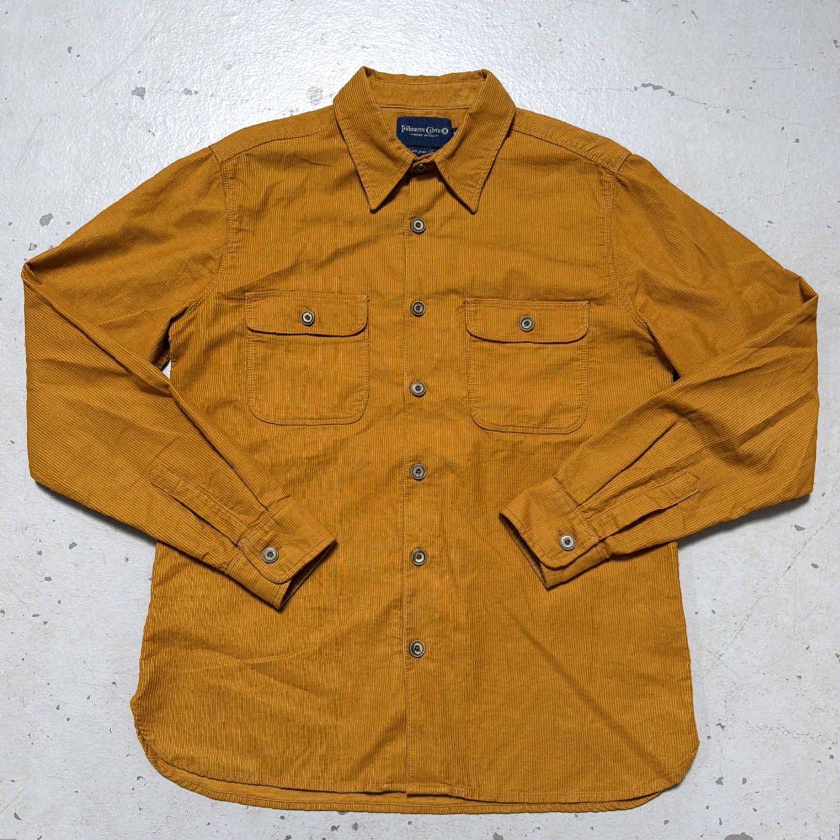 Freenote Cloth Freenote Cloth Corduroy Woven Work Shirt Japanese USA Mustard S Men Long Sleeve Button-Up Size S Size US S / EU 44-46 / 1 - 2 Thumbnail