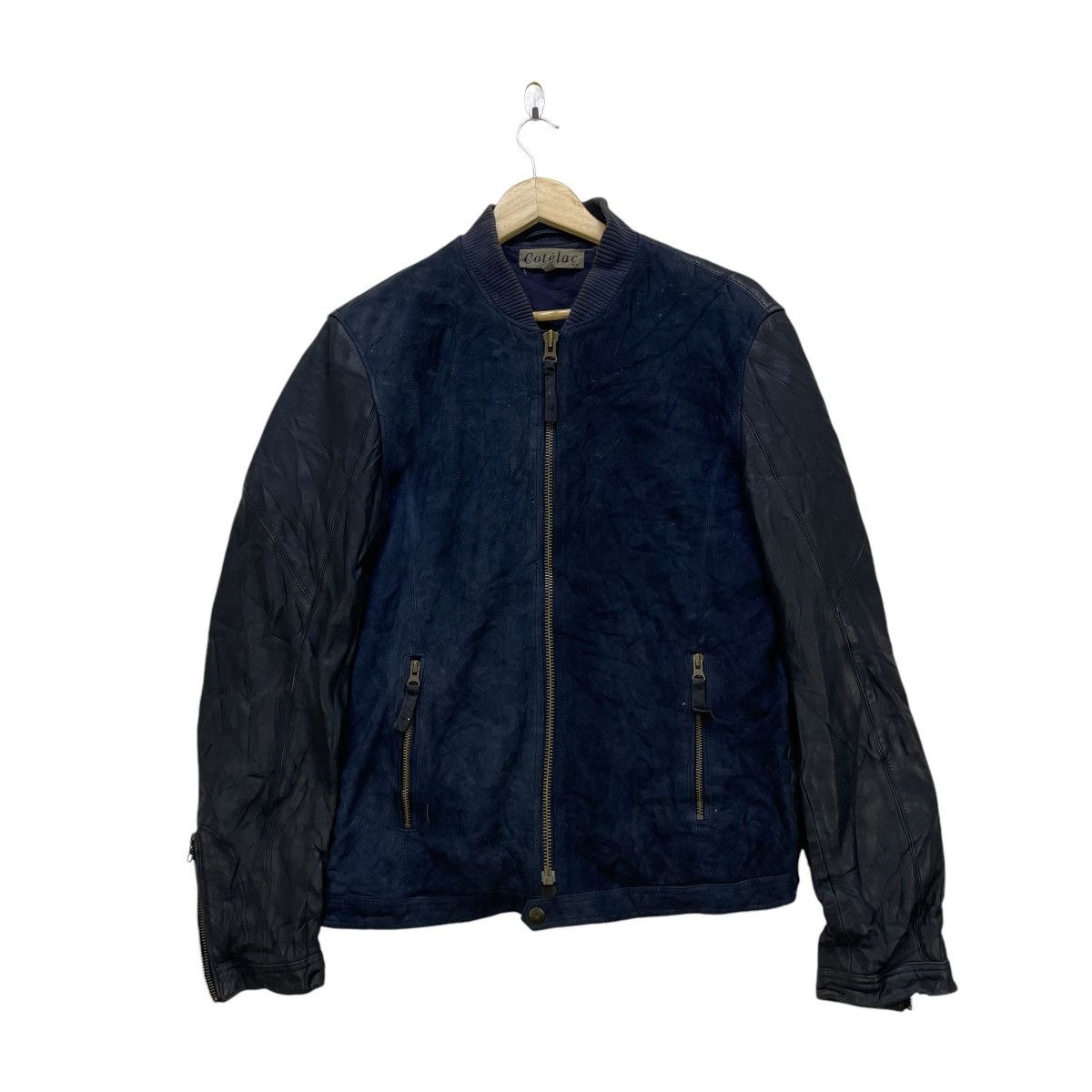 Genuine Leather 💥Vintage Japanese Brand Cotelac Bomber Leather Jacket Size US M / EU 48-50 / 2 - 1 Thumbnail