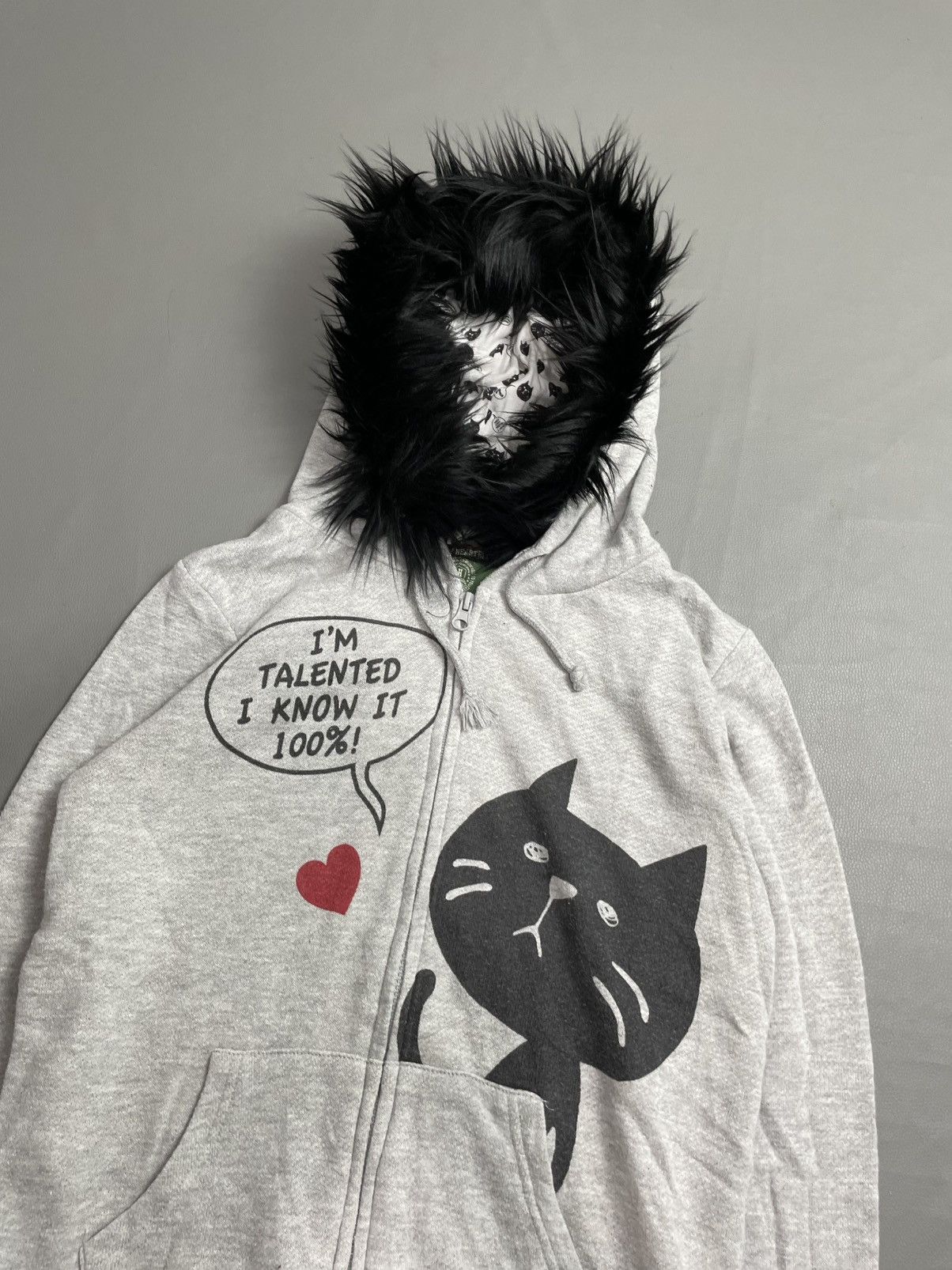 Hysteric Glamour Listen Heartbeat Zip Black fur hoodie nenet style Size S / US 4 / IT 40 - 2 Thumbnail