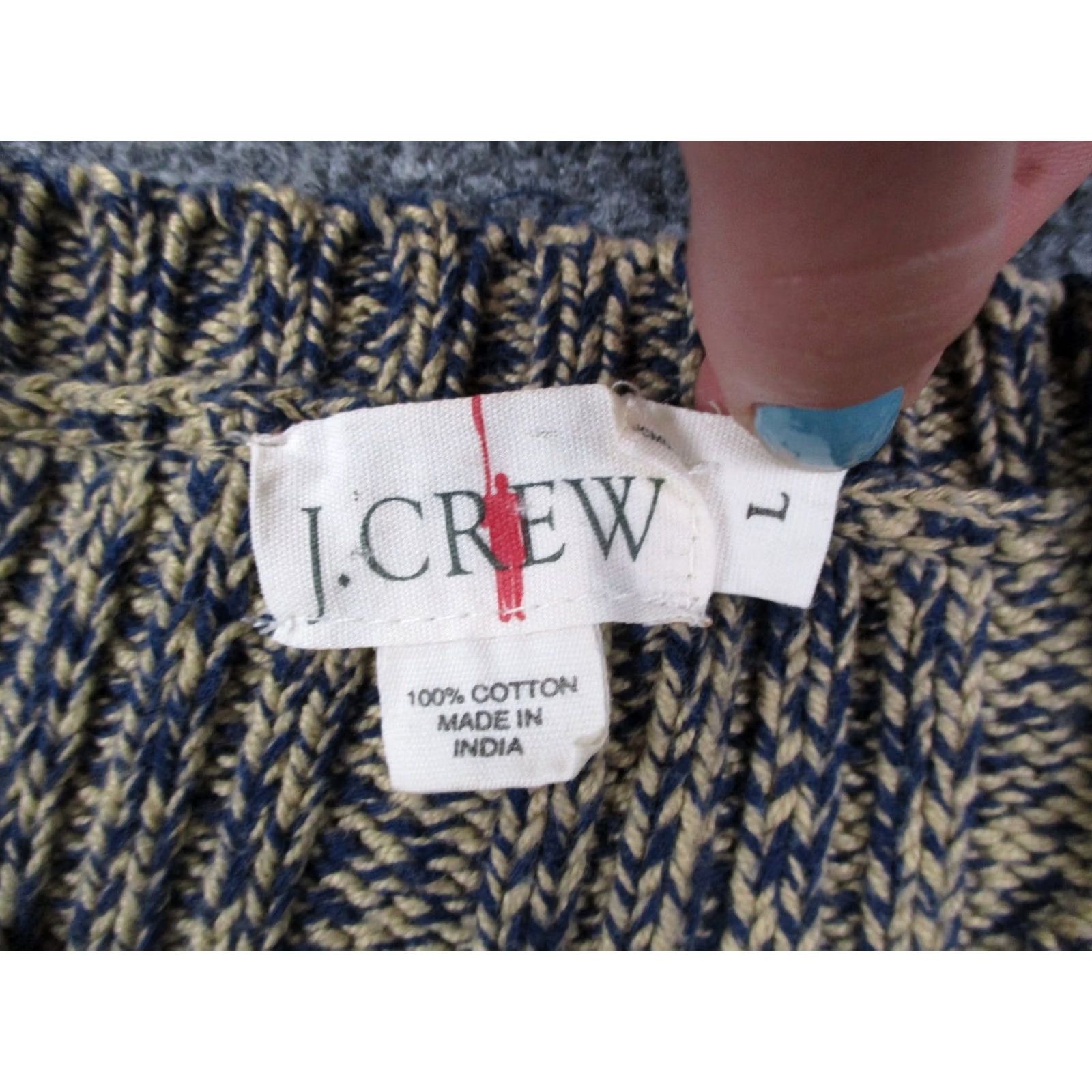 J.Crew VINTAGE J.CREW Sweater Mens L Gray Oarsman Pullover Ribbed Soft Preppy Crew Neck Knit Pullover Casual All Seasons Lightweight 90s Mens Size US L / EU 52-54 / 3 - 6 Thumbnail