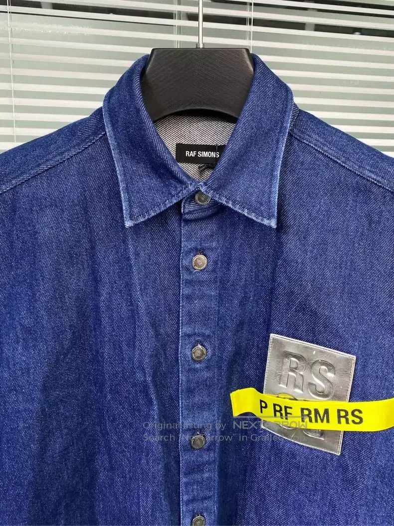 Raf Simons Raf Simons Taped silver leather brand denim shirt Size US XS / EU 42 / 0 - 4 Thumbnail