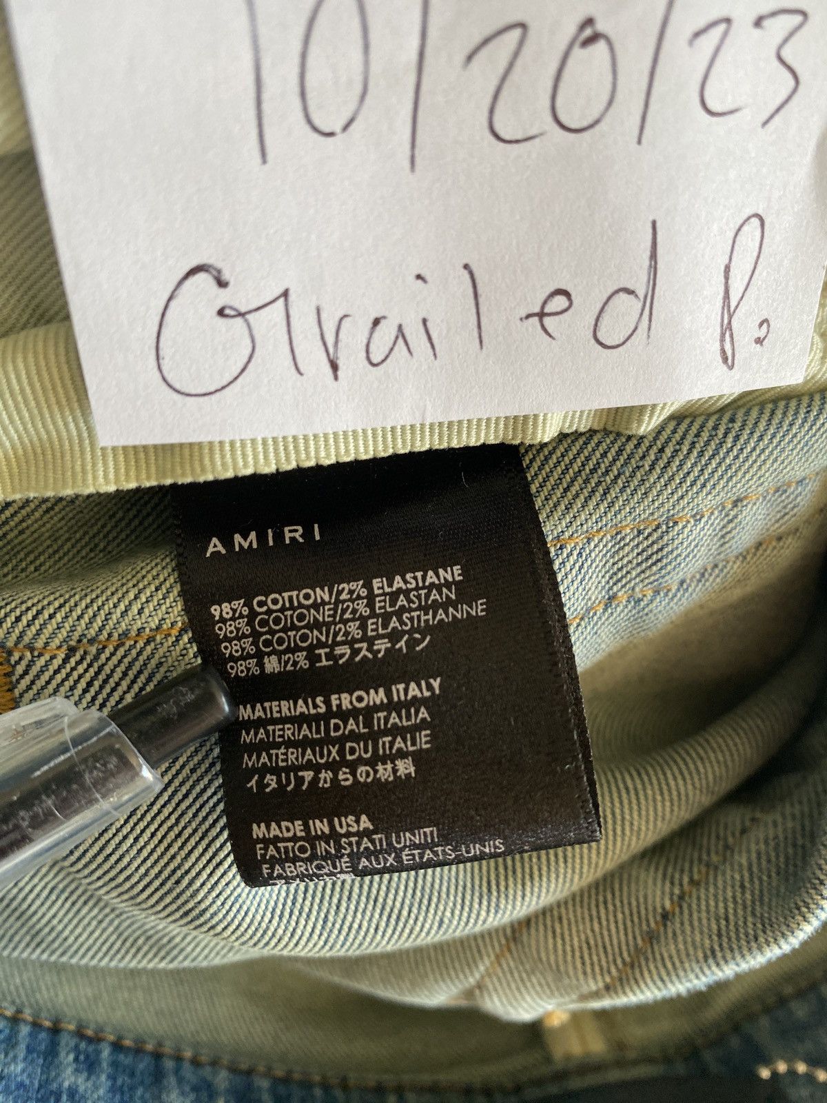 Amiri AMIRI Art Patch Painted Jean Classic Indigio OG 32 Size US 32 / EU 48 - 9 Thumbnail