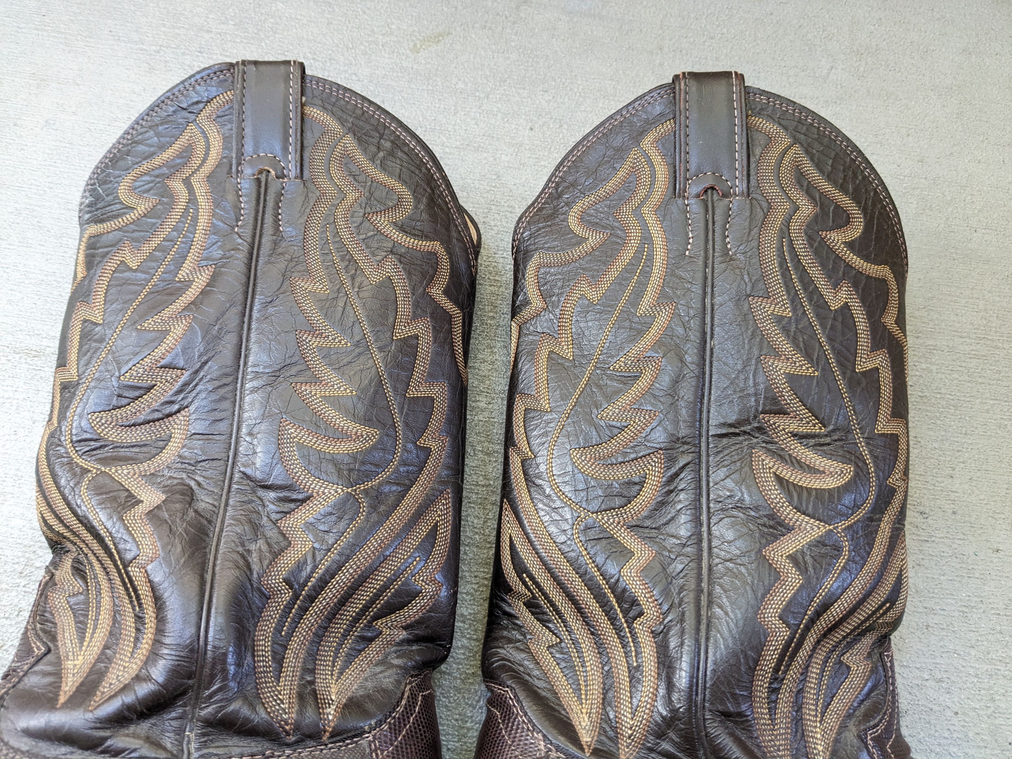 Vintage Justin Lizard Cowboy Boots Brown 9 D Leather USA Size US 9 / EU 42 - 10 Thumbnail